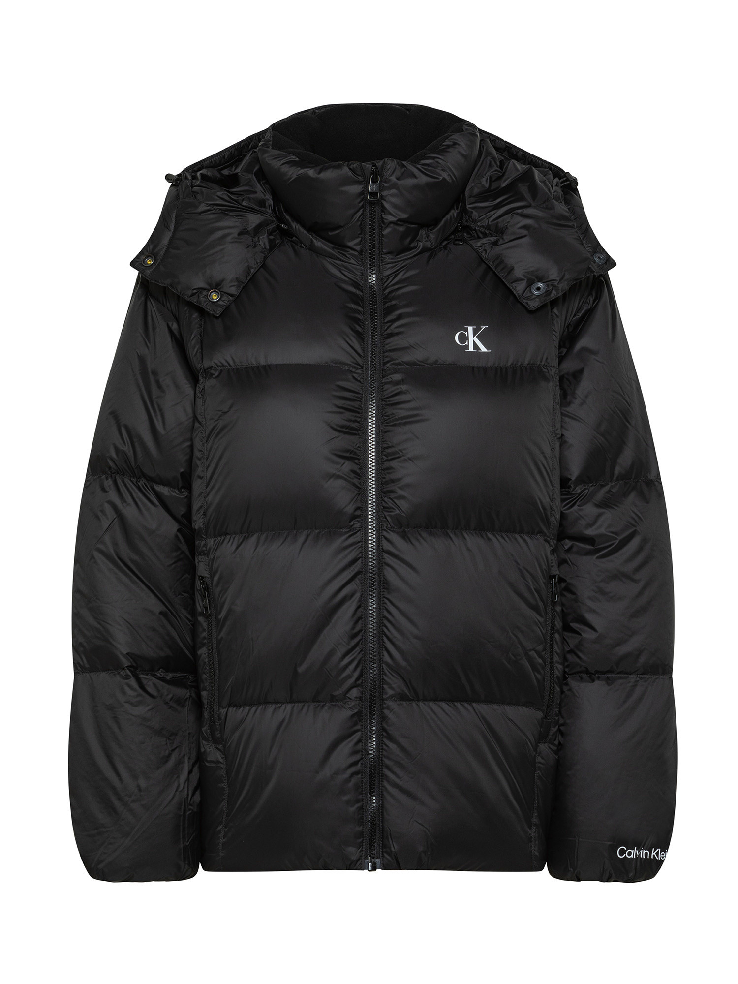 Calvin Klein Jeans - Down jacket with logo, Black, large image number 0