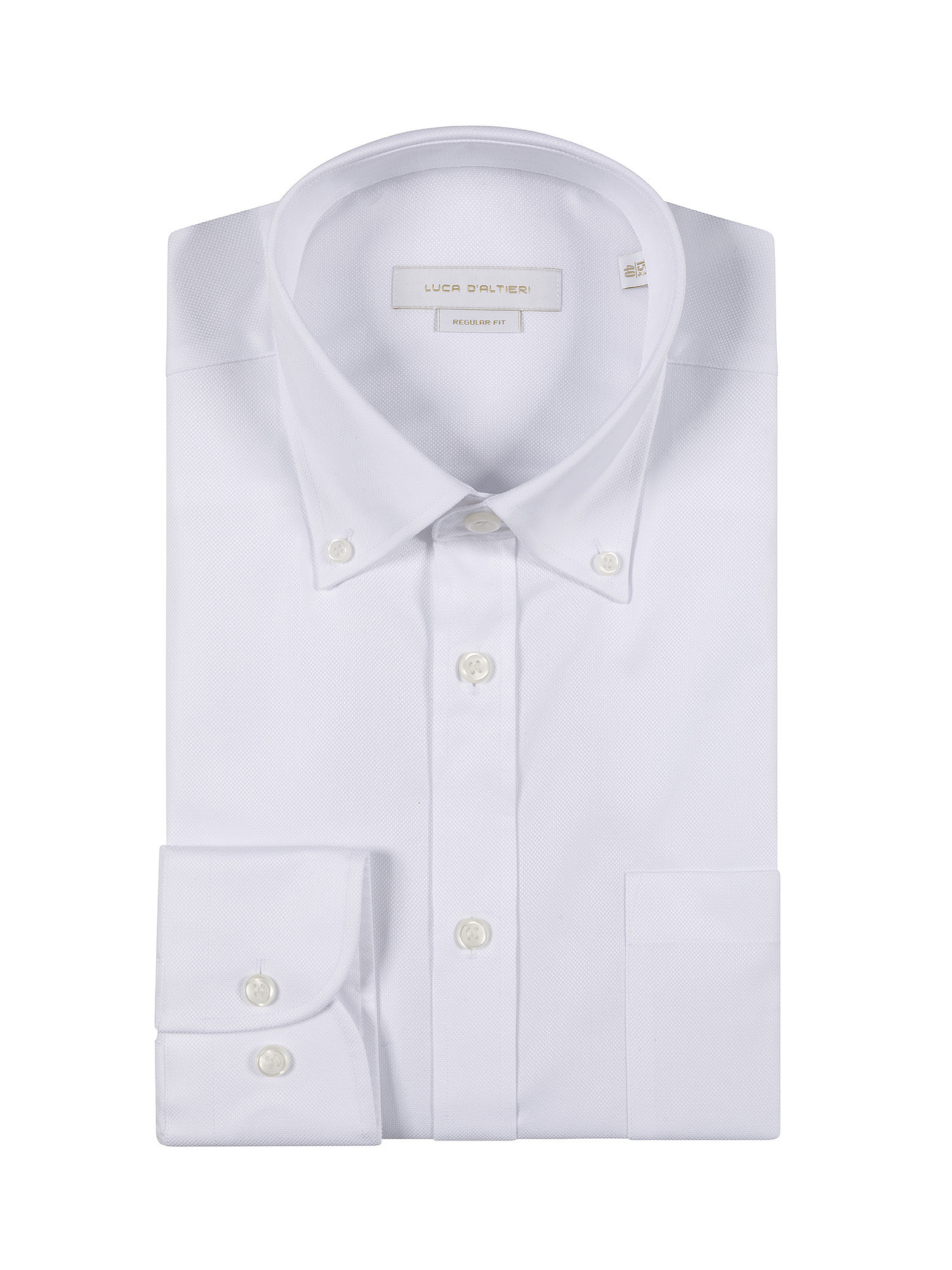Camicia slim fit cotone oxford, Bianco, large image number 2