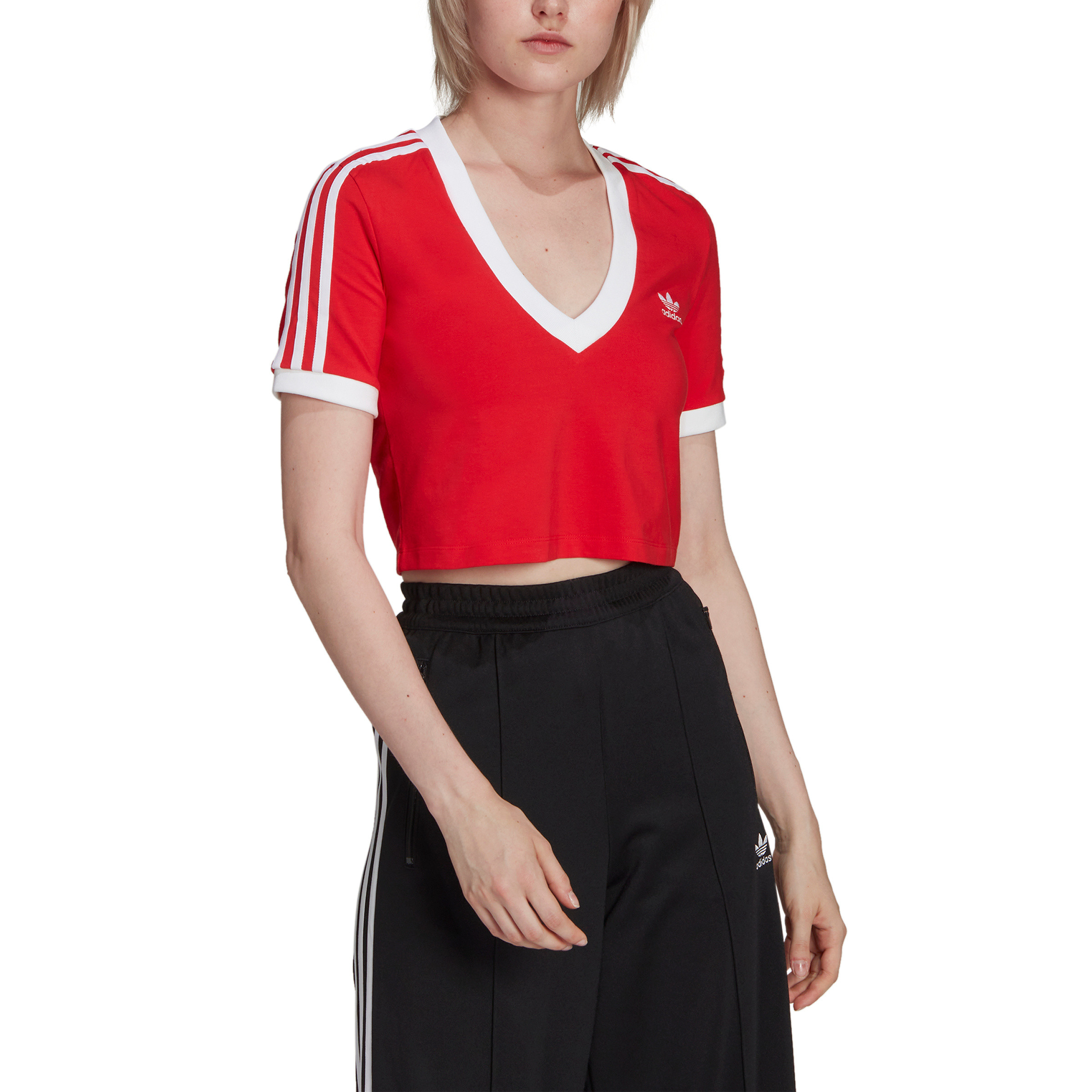 Cropped adicolor t-shirt, Red, large image number 4