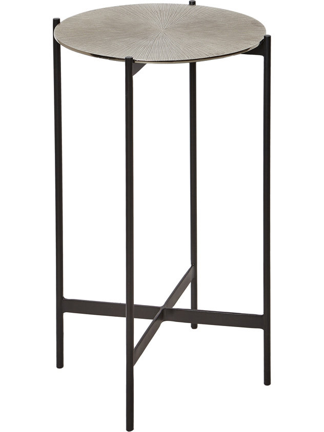 Round coffee table in aluminium