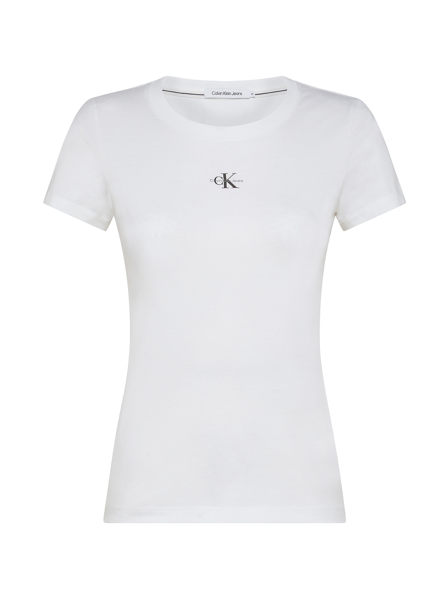 Calvin Klein Jeans - T-Shirt In Cotone Organico Slim, Bianco, large image number 0