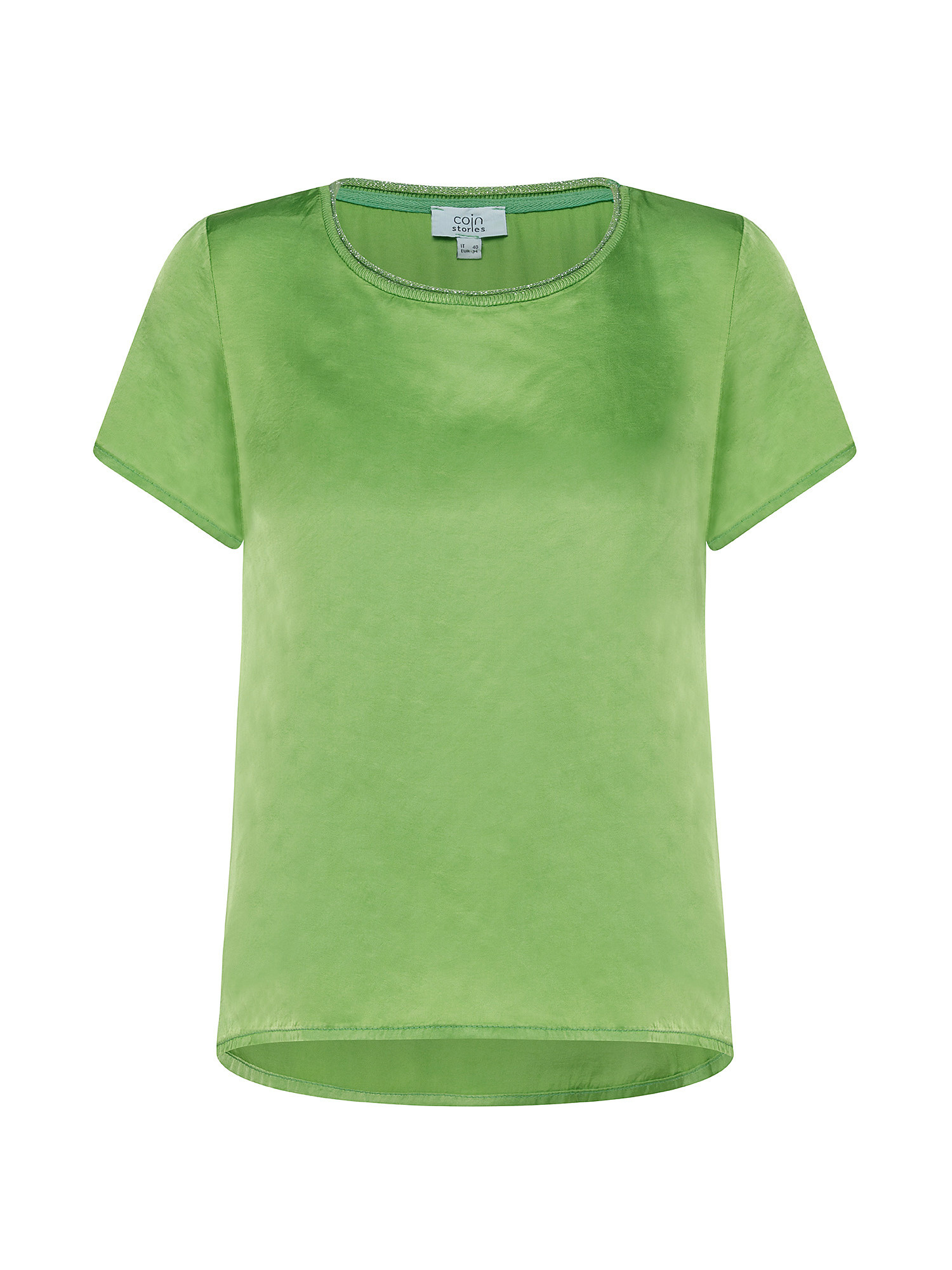T-shirt con lurex, Verde, large image number 0