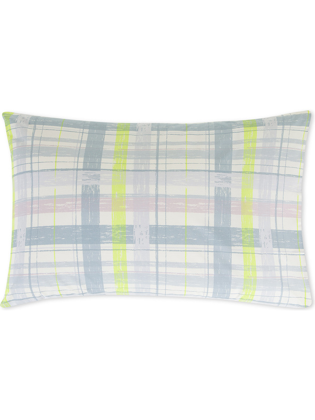 Cotton percale pillowcase with check print