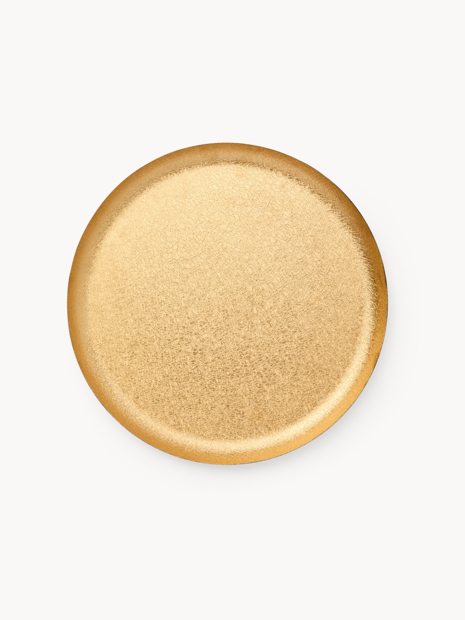 Gold-finish decorative metal tray, Gold, large image number 0