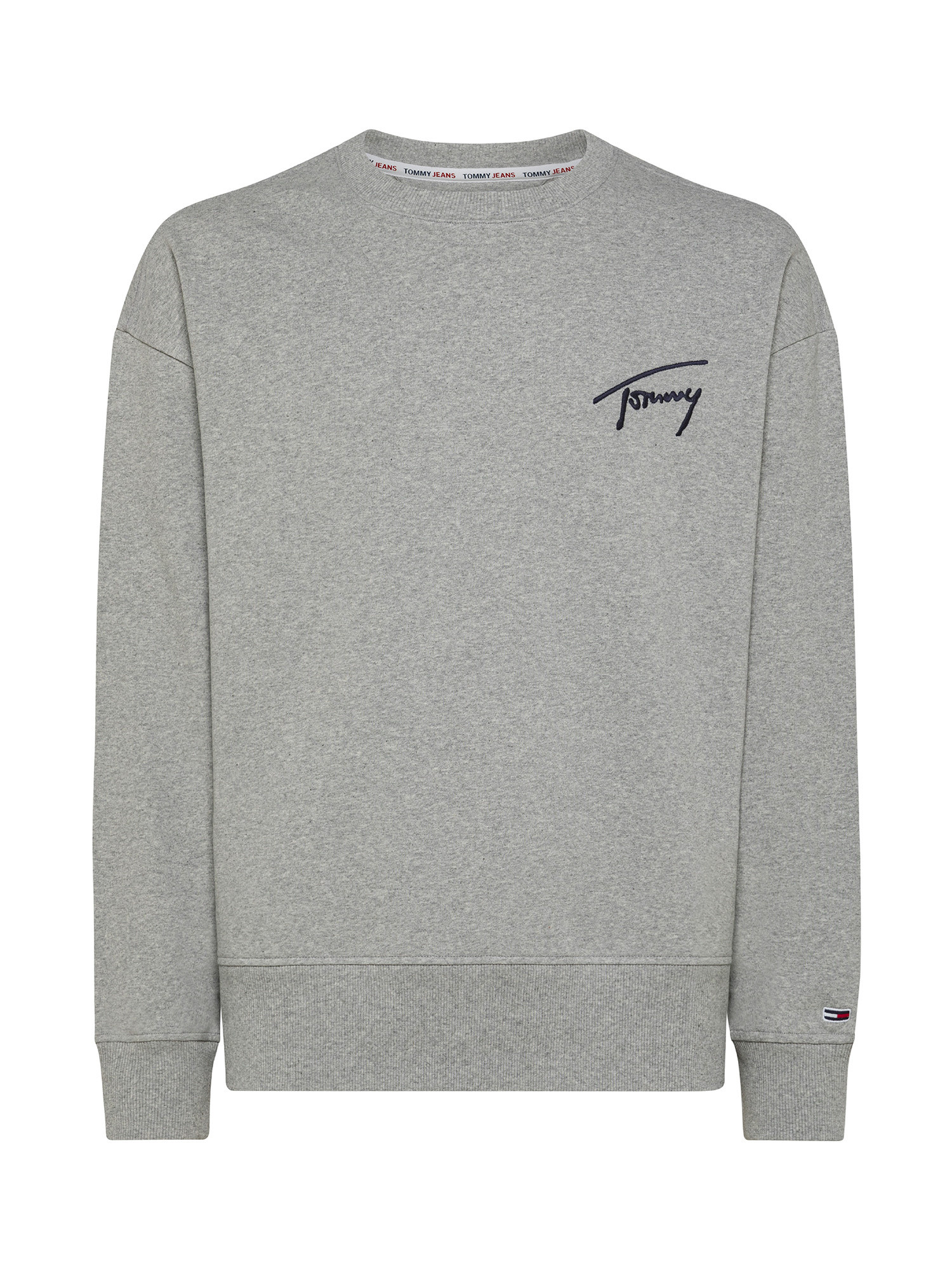 Tommy Jeans - Sweatshirt with signature logo, Grey, large image number 0