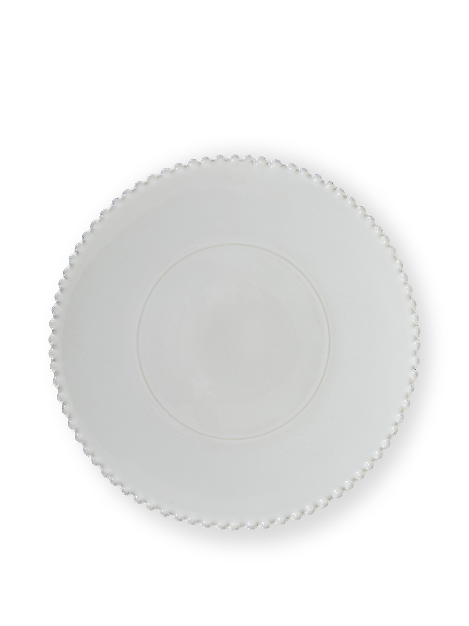 Pearl ceramic serving plate, White, large image number 0