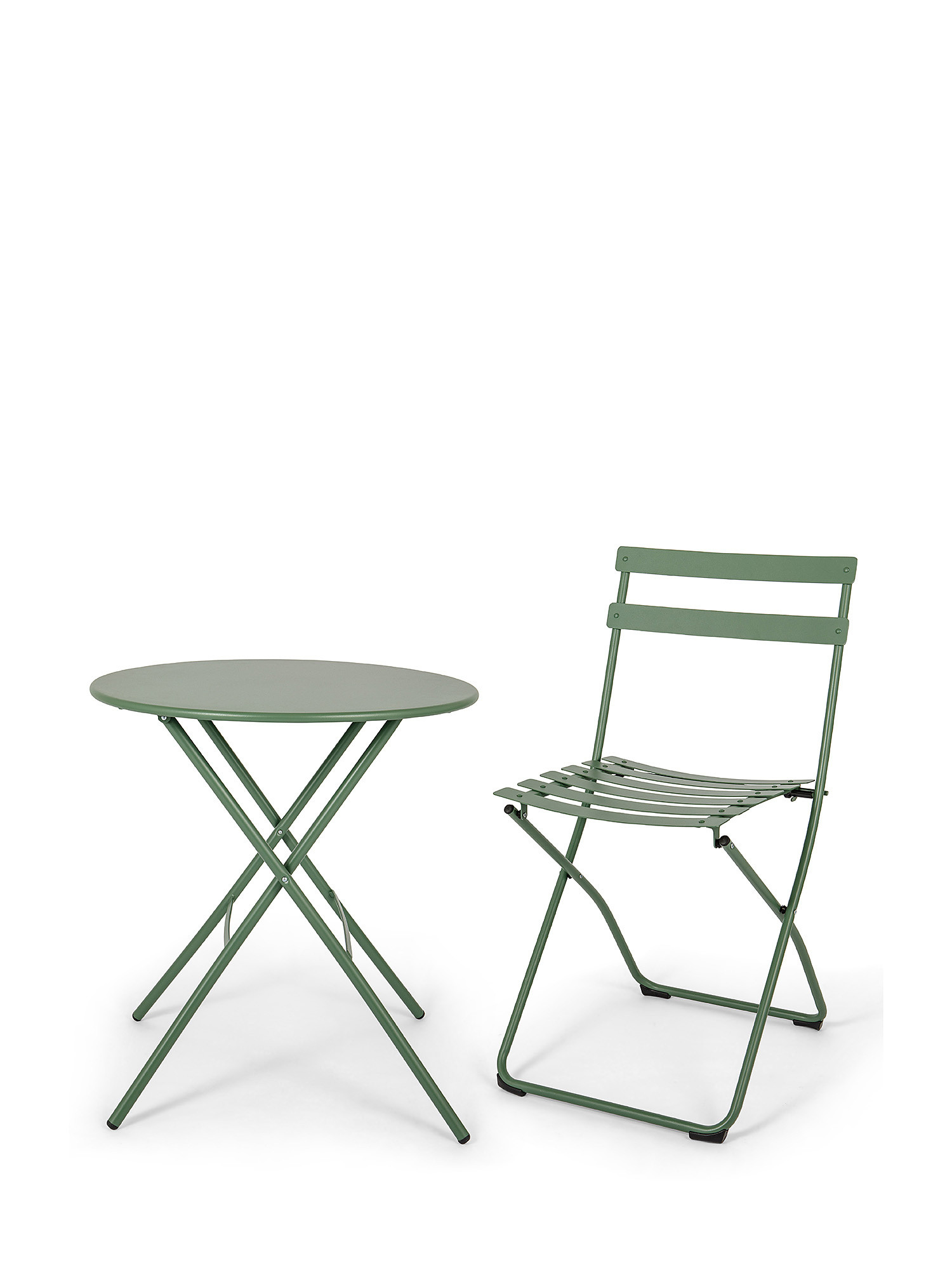 Fiam - Sirio folding steel outdoor table, Sage Green, large image number 2