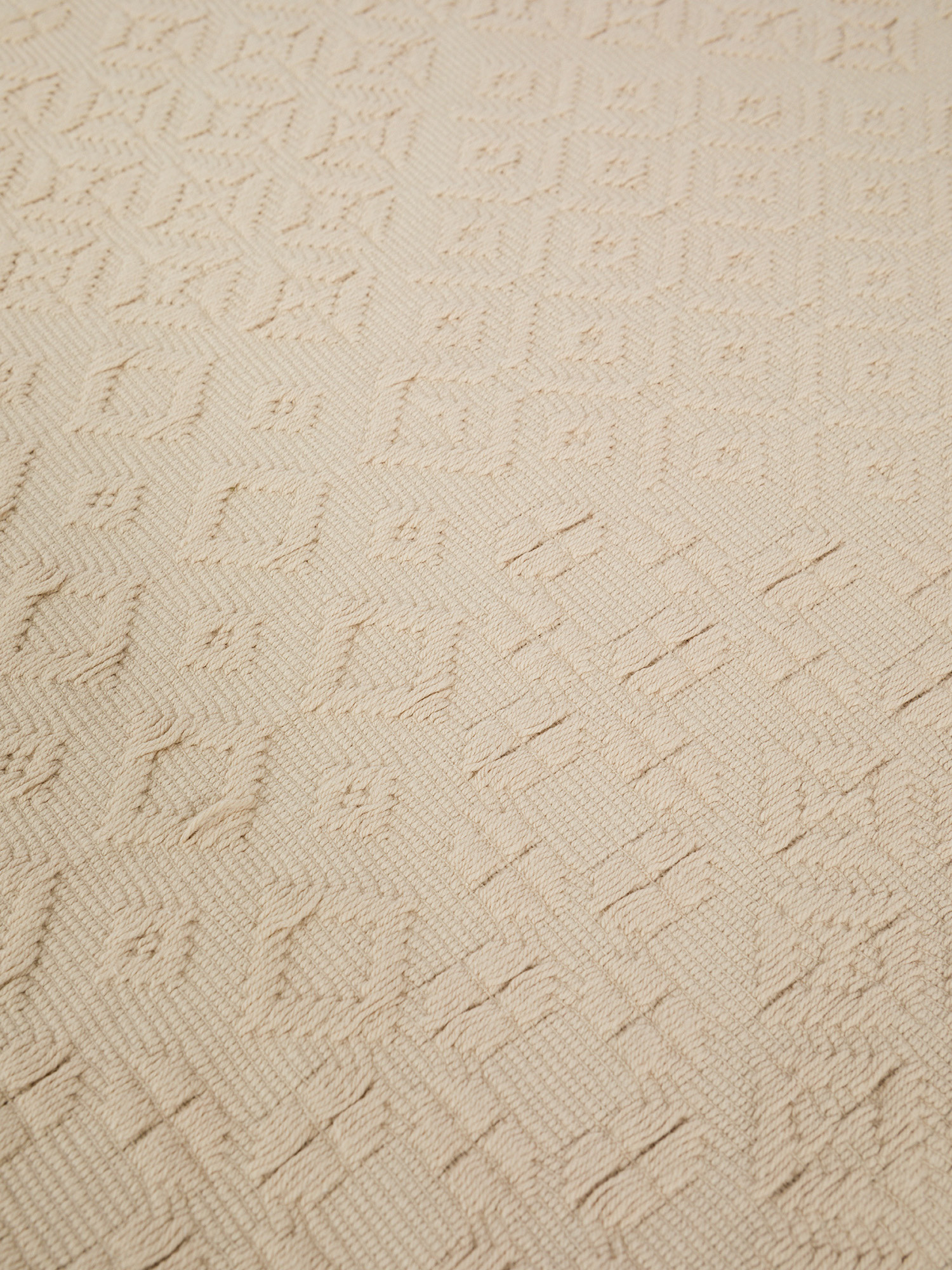 Yarn-dyed cotton bedspread, Beige, large image number 1