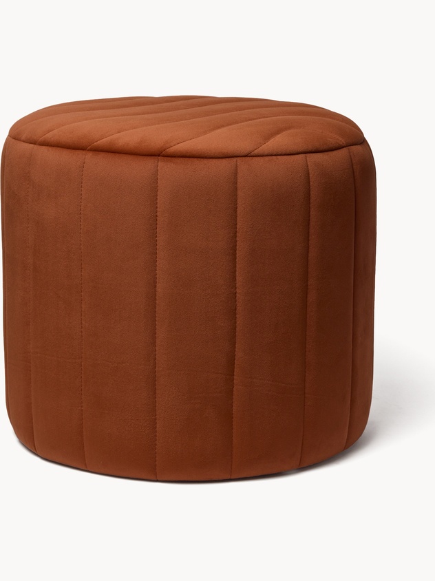 Pouf with Wave velvet upholstery