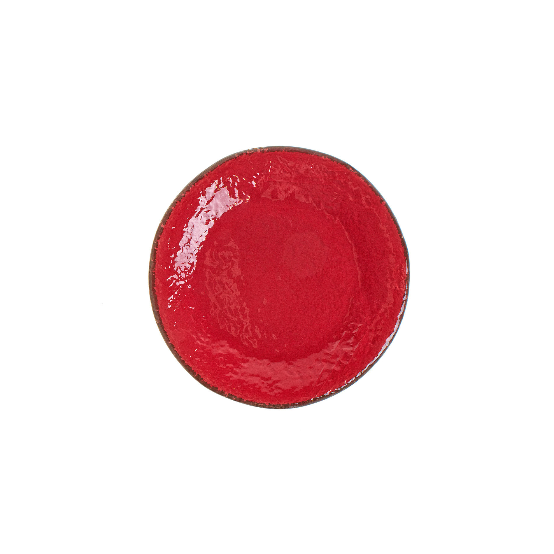 Piatto frutta ceramica artigianale Preta, Rosso, large image number 0