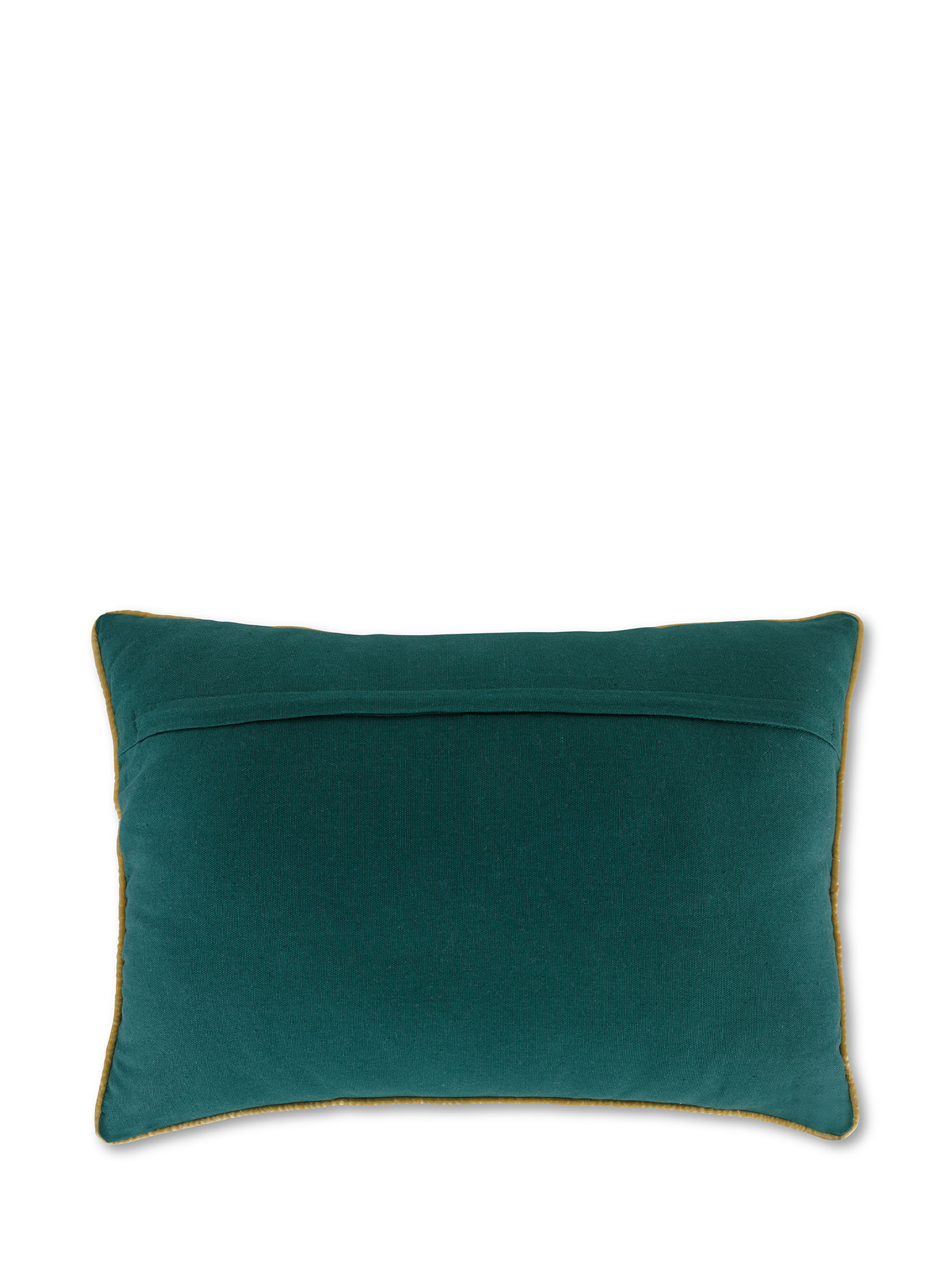 Leopard embroidered velvet cushion 35x50 cm, Green, large image number 1