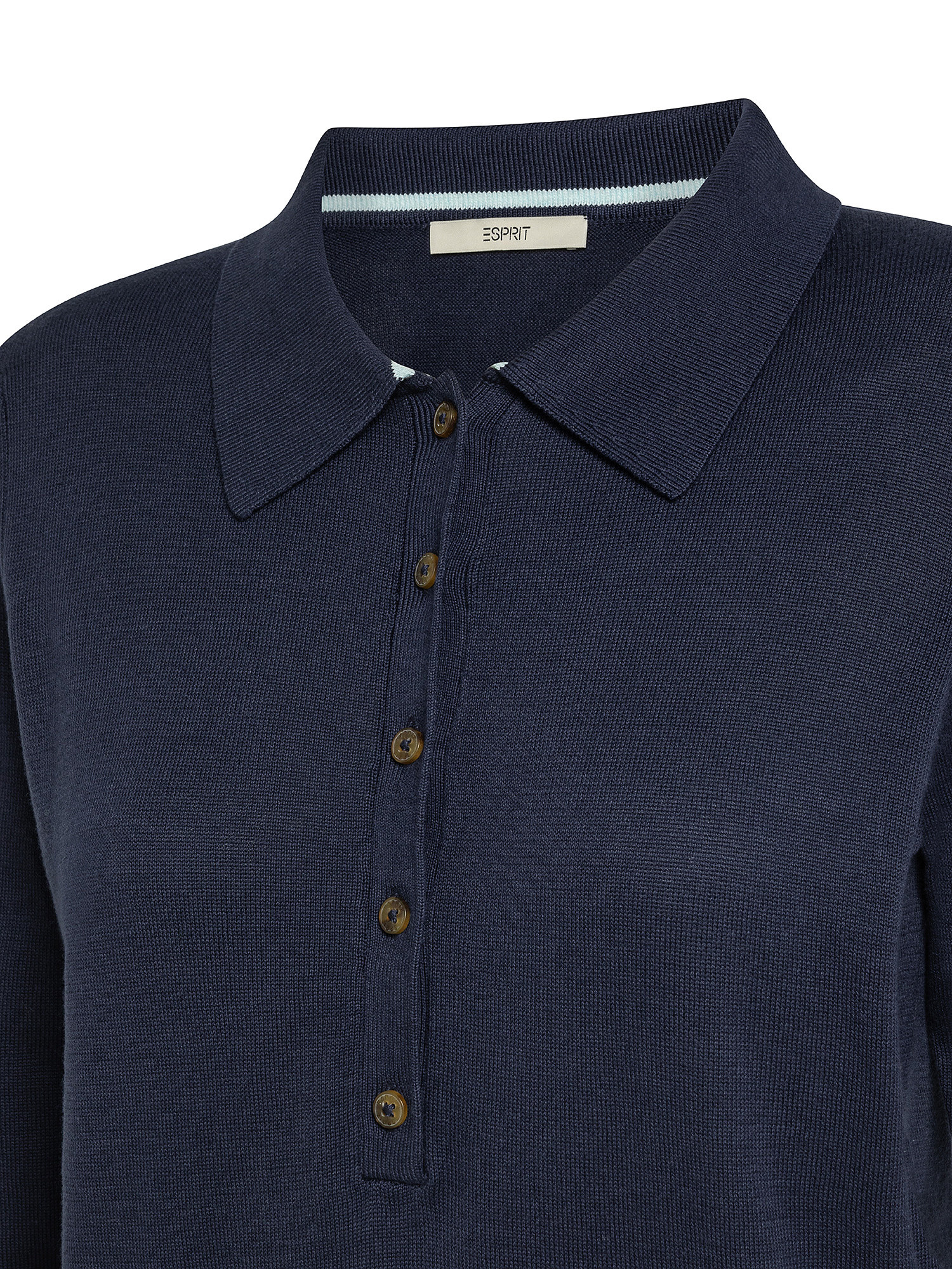 Pullover with polo collar, Dark Blue, large image number 2