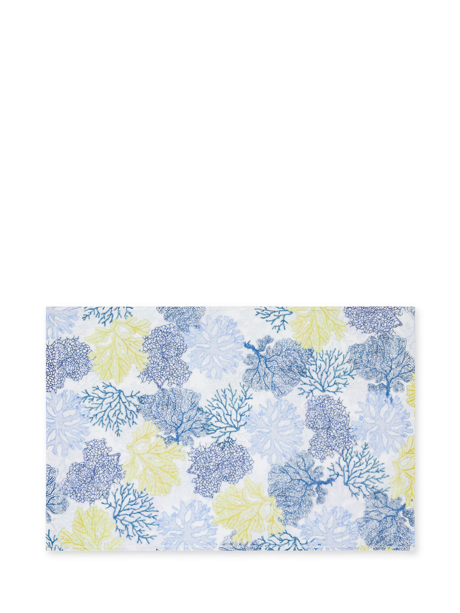 Coral motif velor cotton towel, Light Blue, large image number 1