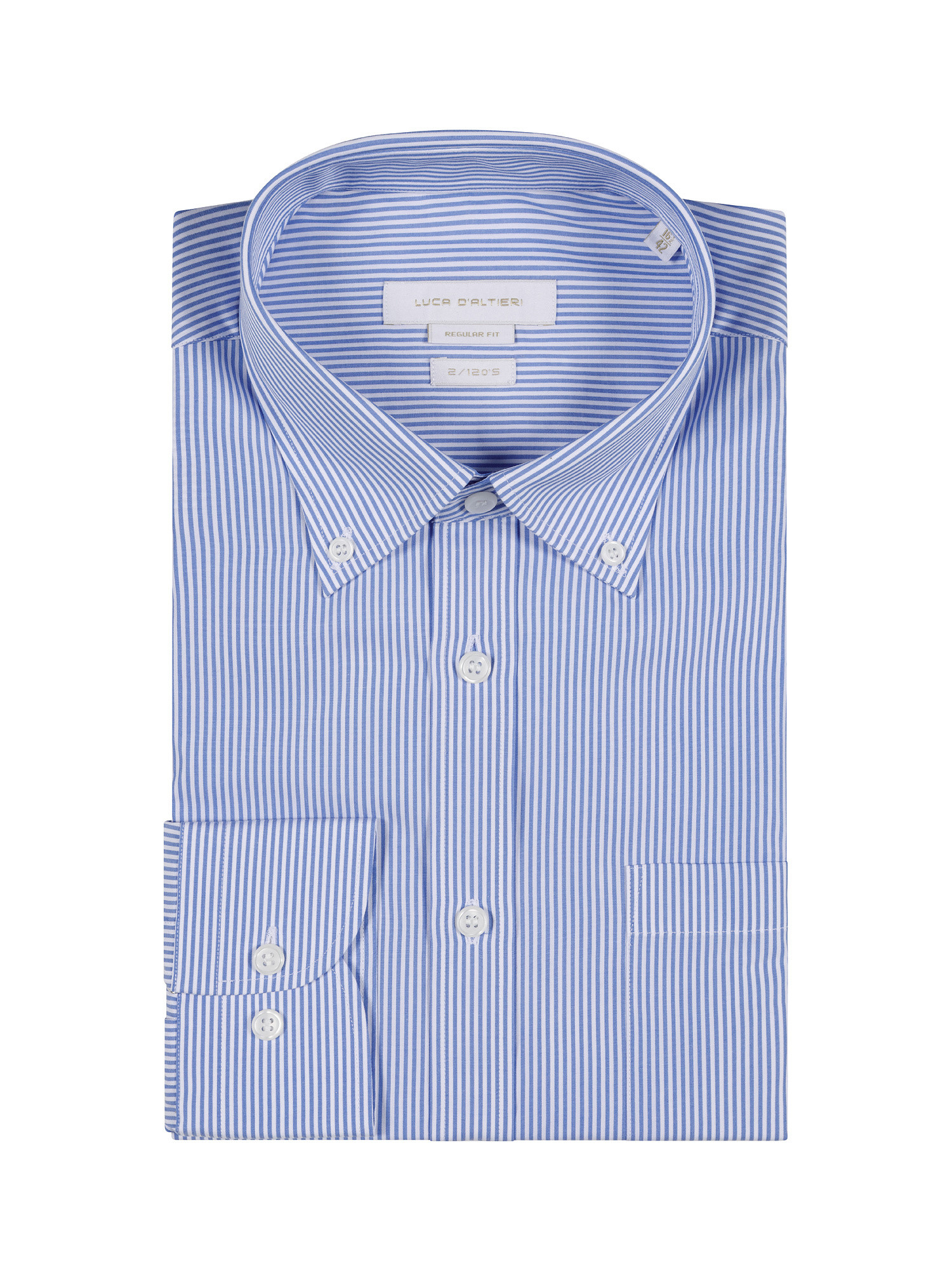 Regular fit cotton poplin shirt, Light Blue, large image number 2