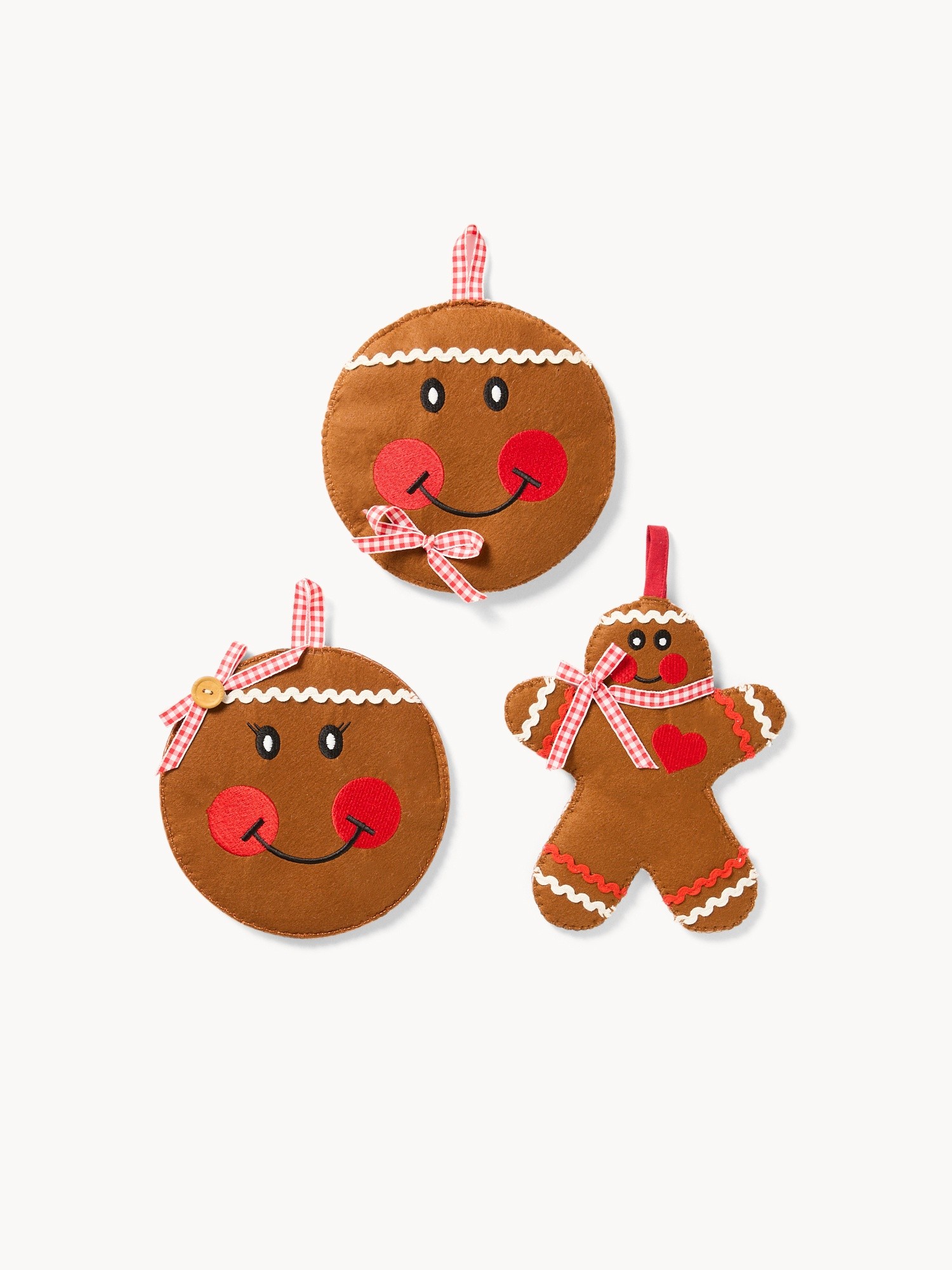 Gingerbread-cookie-shaped potholder, Dark Beige, large image number 0