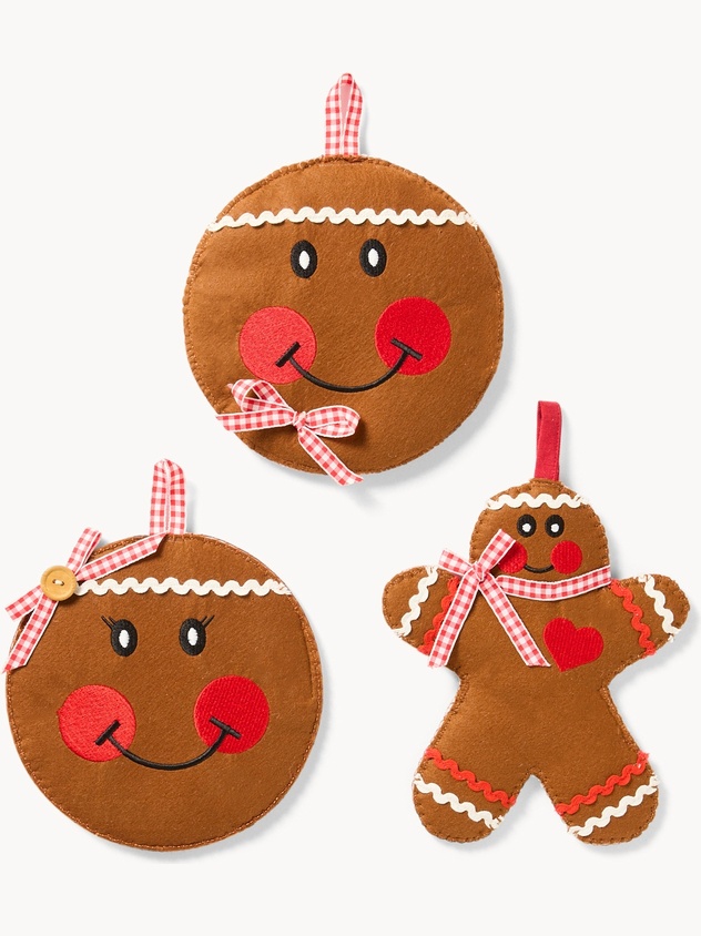 Gingerbread-cookie-shaped potholder