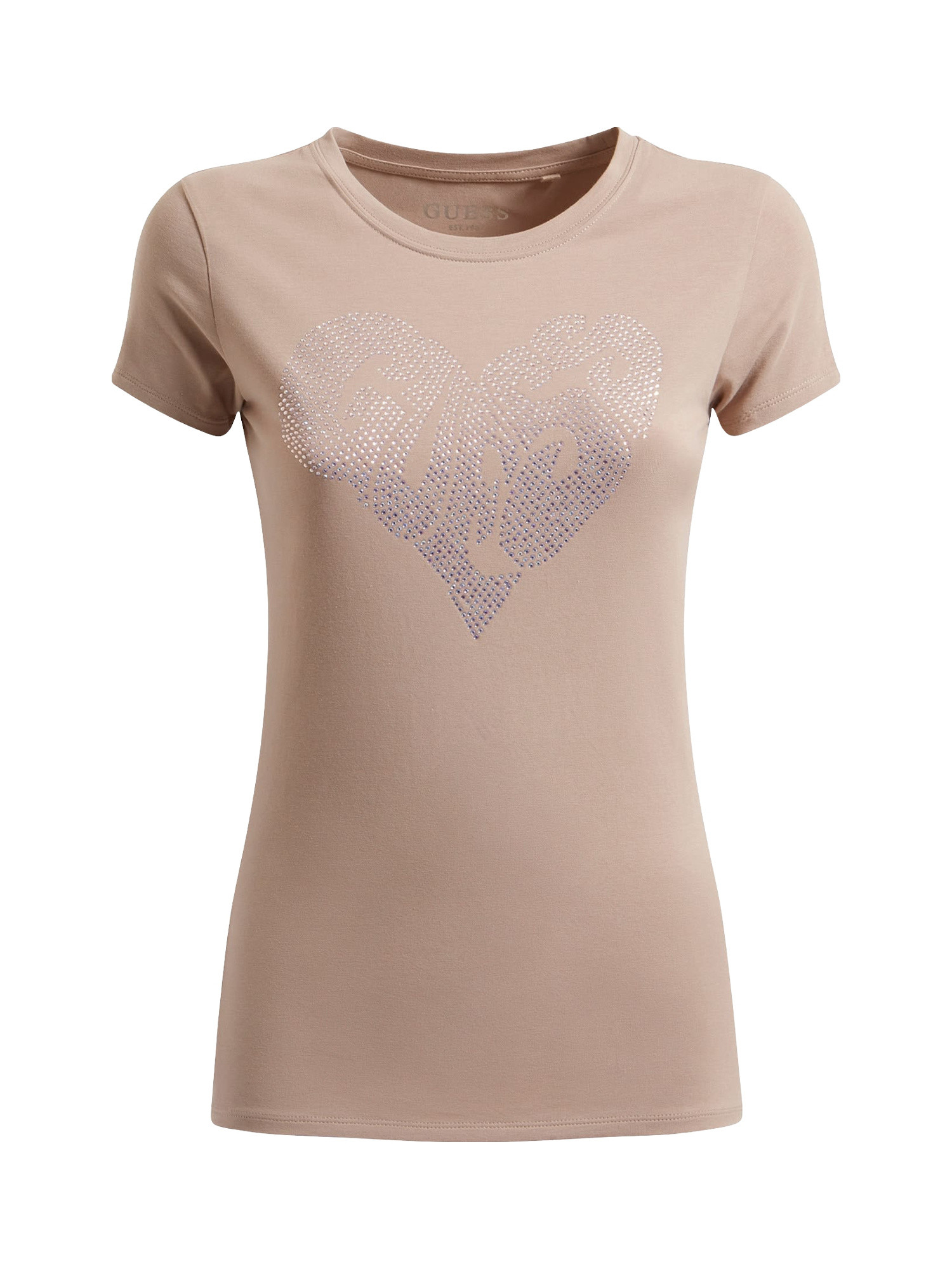 T-shirt in cotone stretch, Beige, large image number 0