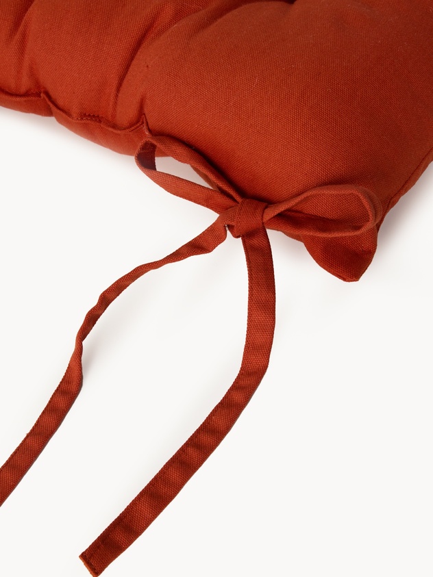 Set of 2 solid-color chair cushions