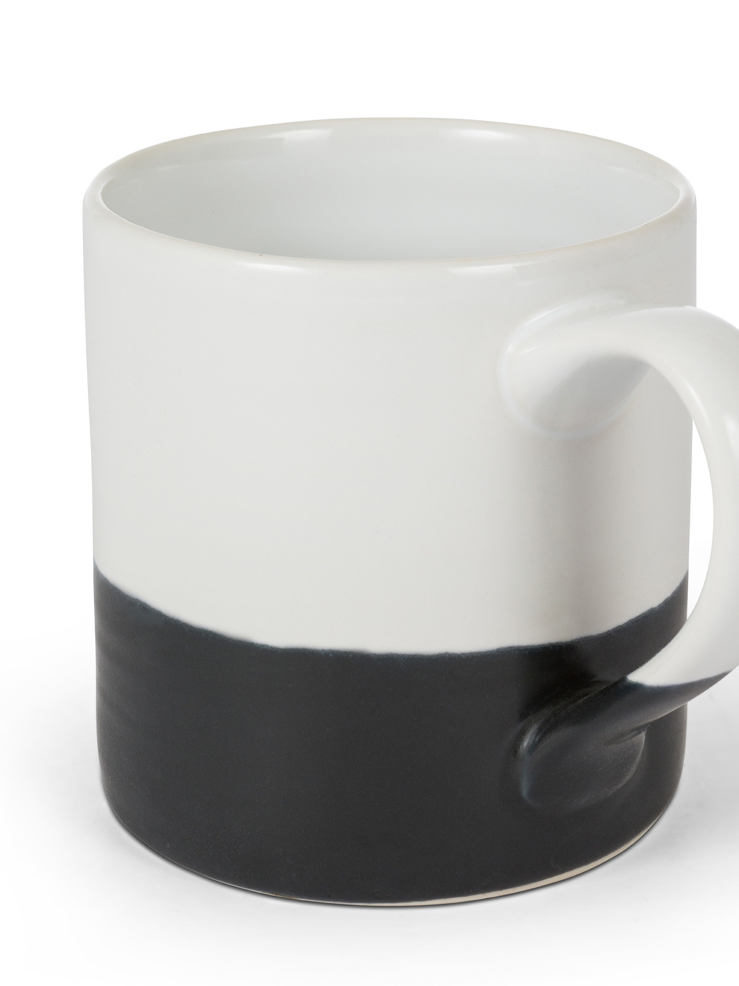 Two-tone ceramic mug, Black, large image number 1