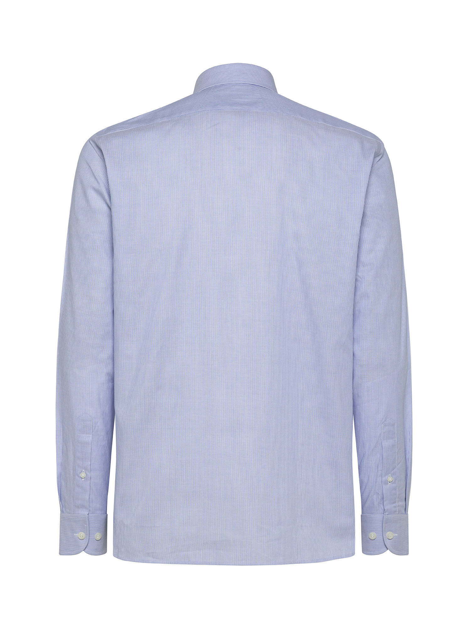 Camicia basic tailor fit in puro cotone, Azzurro, large image number 2