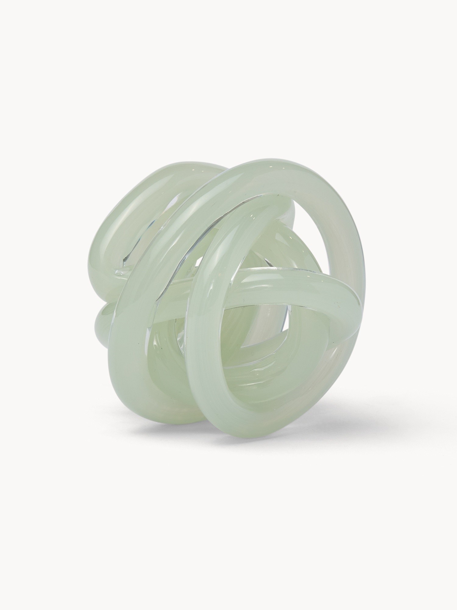 Nodo in vetro colore in pasta fatto a mano, Verde, large image number 0