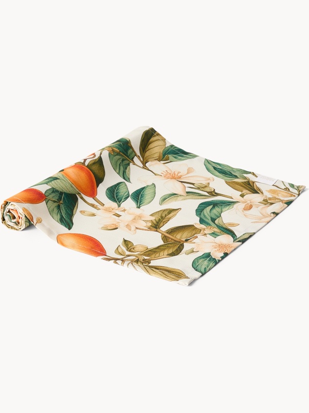 Runner in cotone stampa fragola by Tessitura Randi