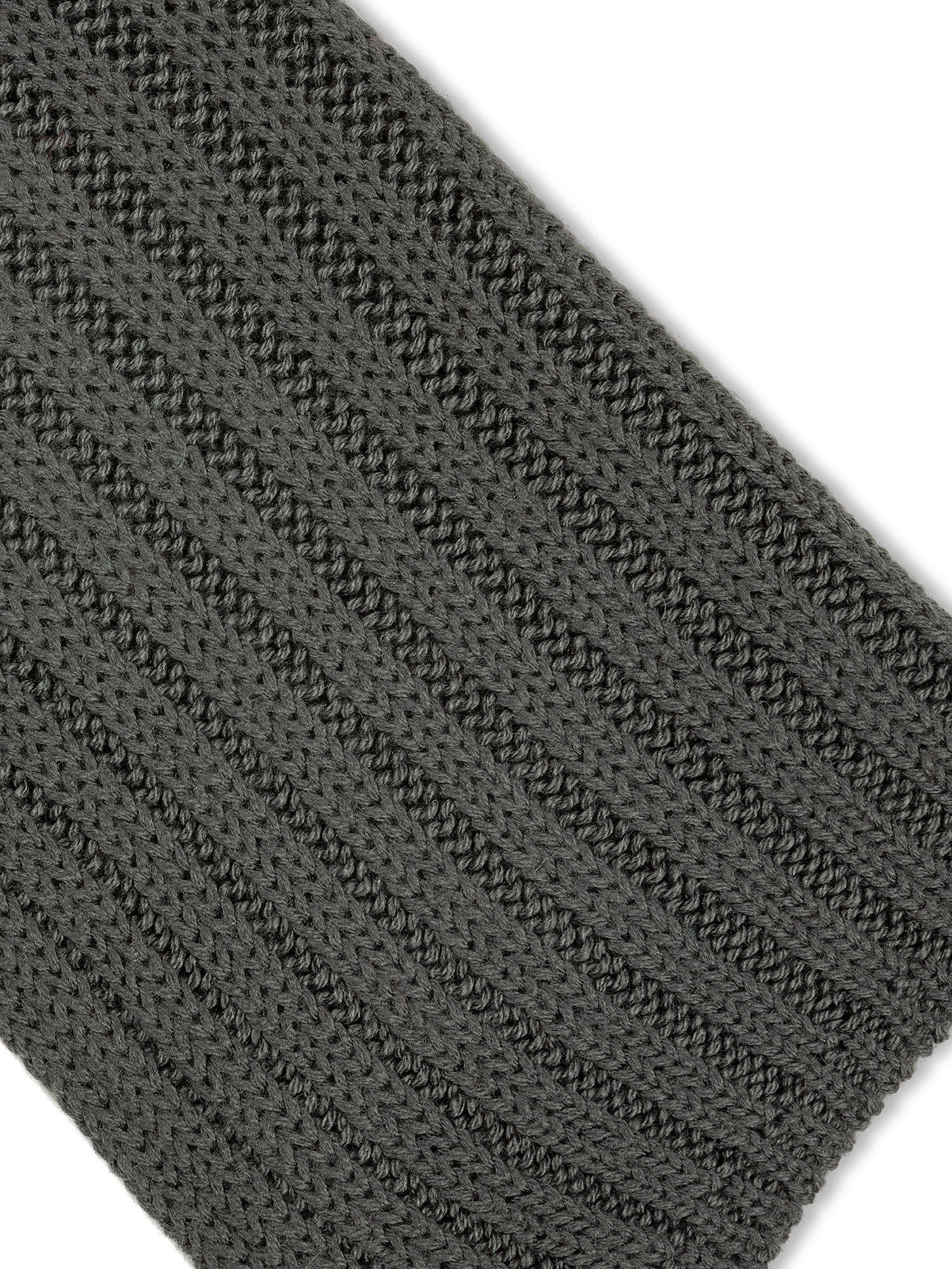 Ribbed wool scarf, Grey, large image number 1