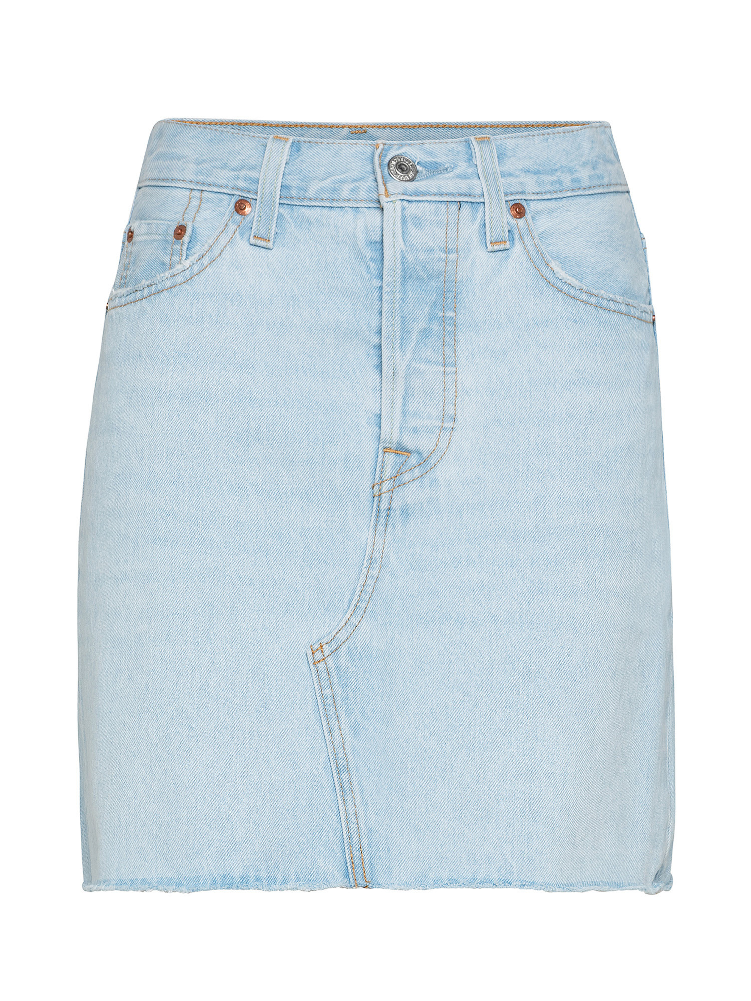 High-waisted mini skirt, Denim, large image number 0