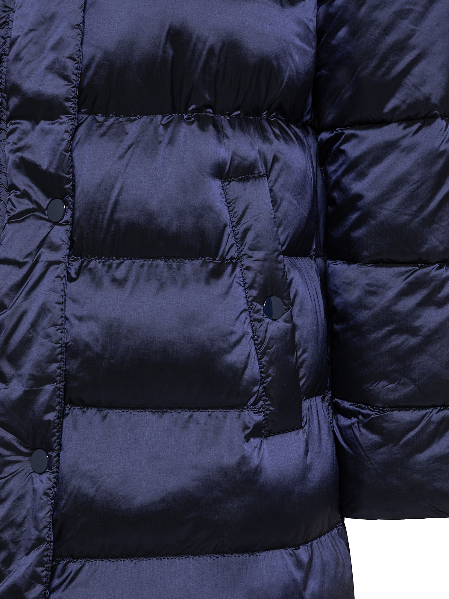 Giubbotto lungo con cappuccio, Blu scuro, large image number 2