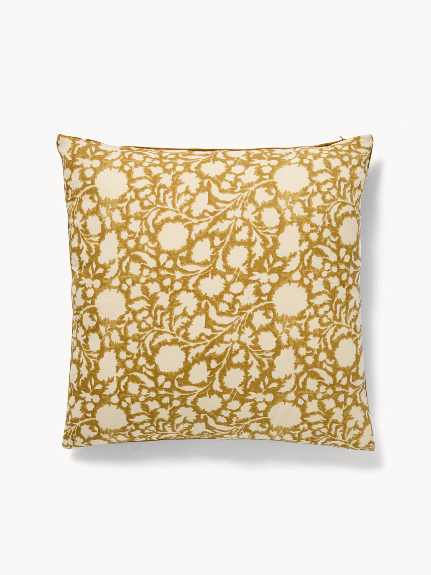 Cuscino 60x60 con stampa floreale, Giallo, large image number 0