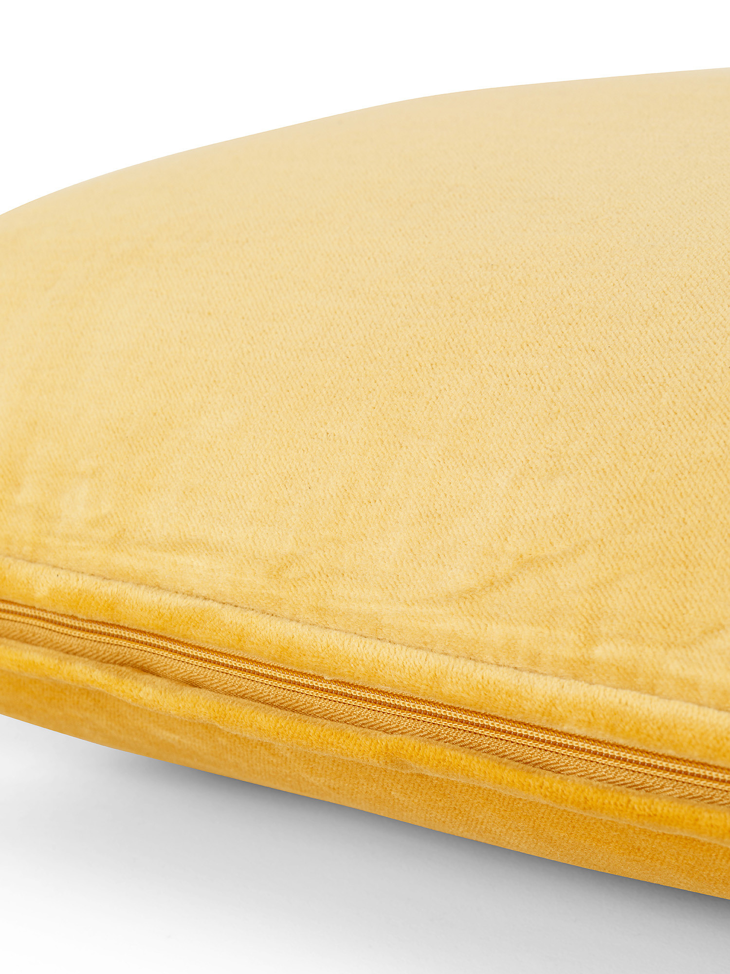 Plain velvet cushion 45x45cm, Yellow, large image number 2