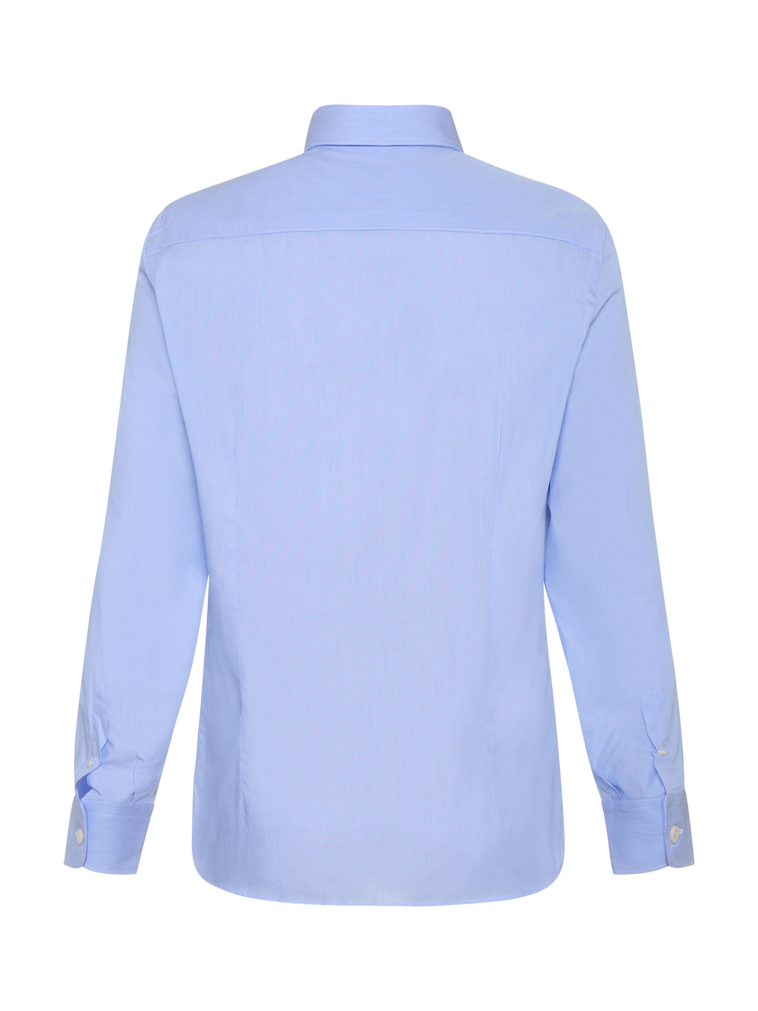 Luca D'Altieri - Camicia casual slim fit in popeline di puro cotone, Azzurro, large image number 2