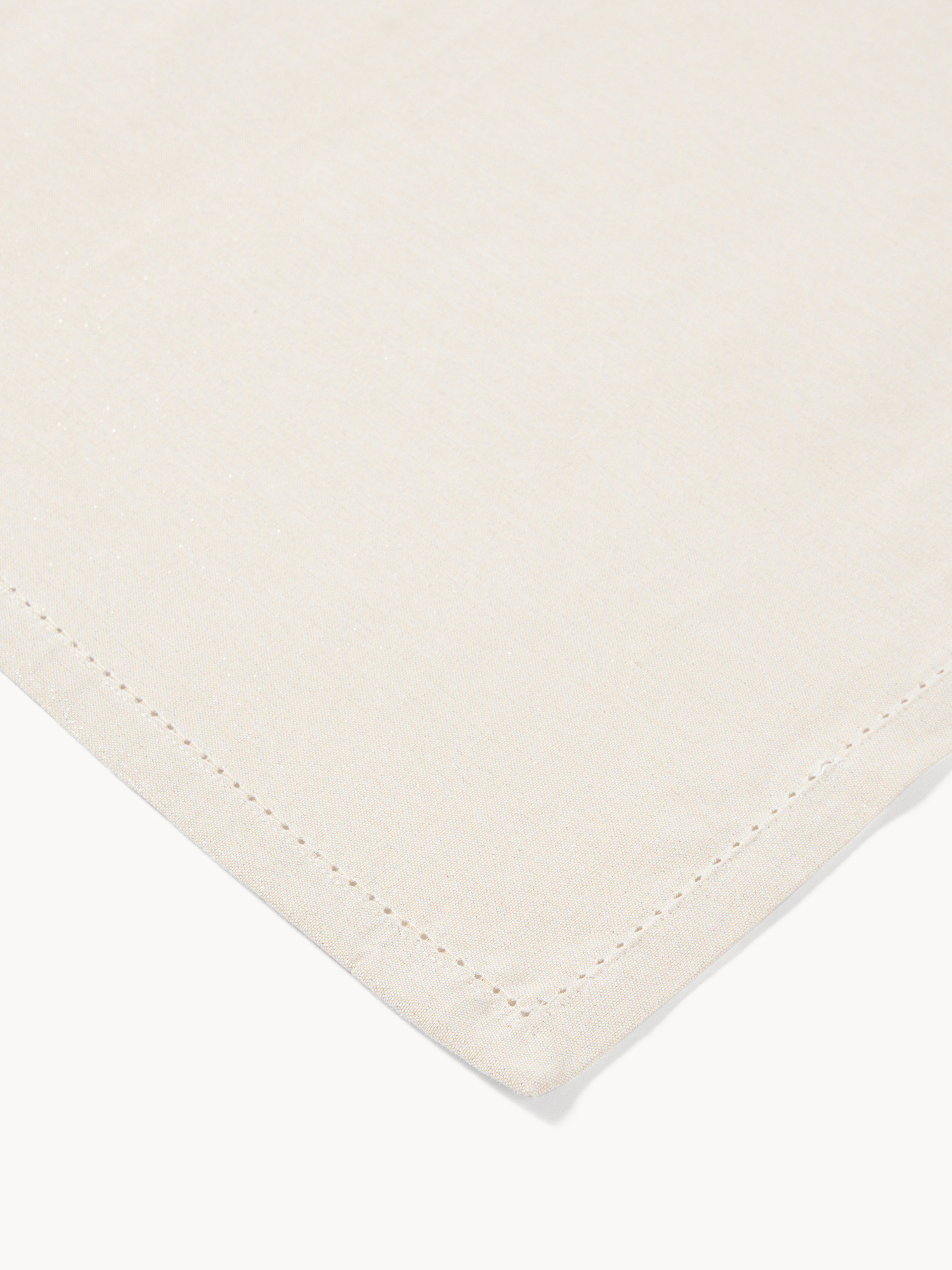 Cotton and lurex centerpiece with hemstitch, White, large image number 1