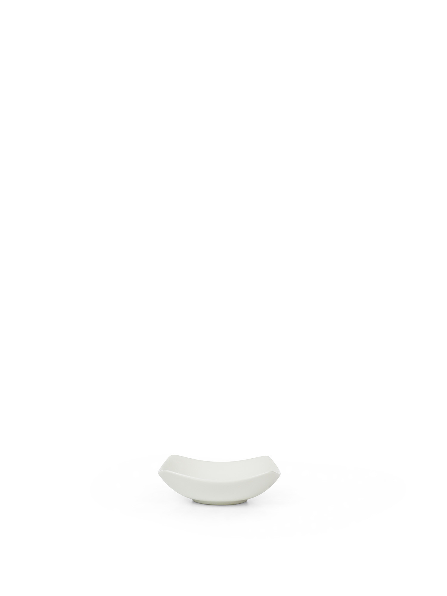 White porcelain square bowl, White, large image number 0