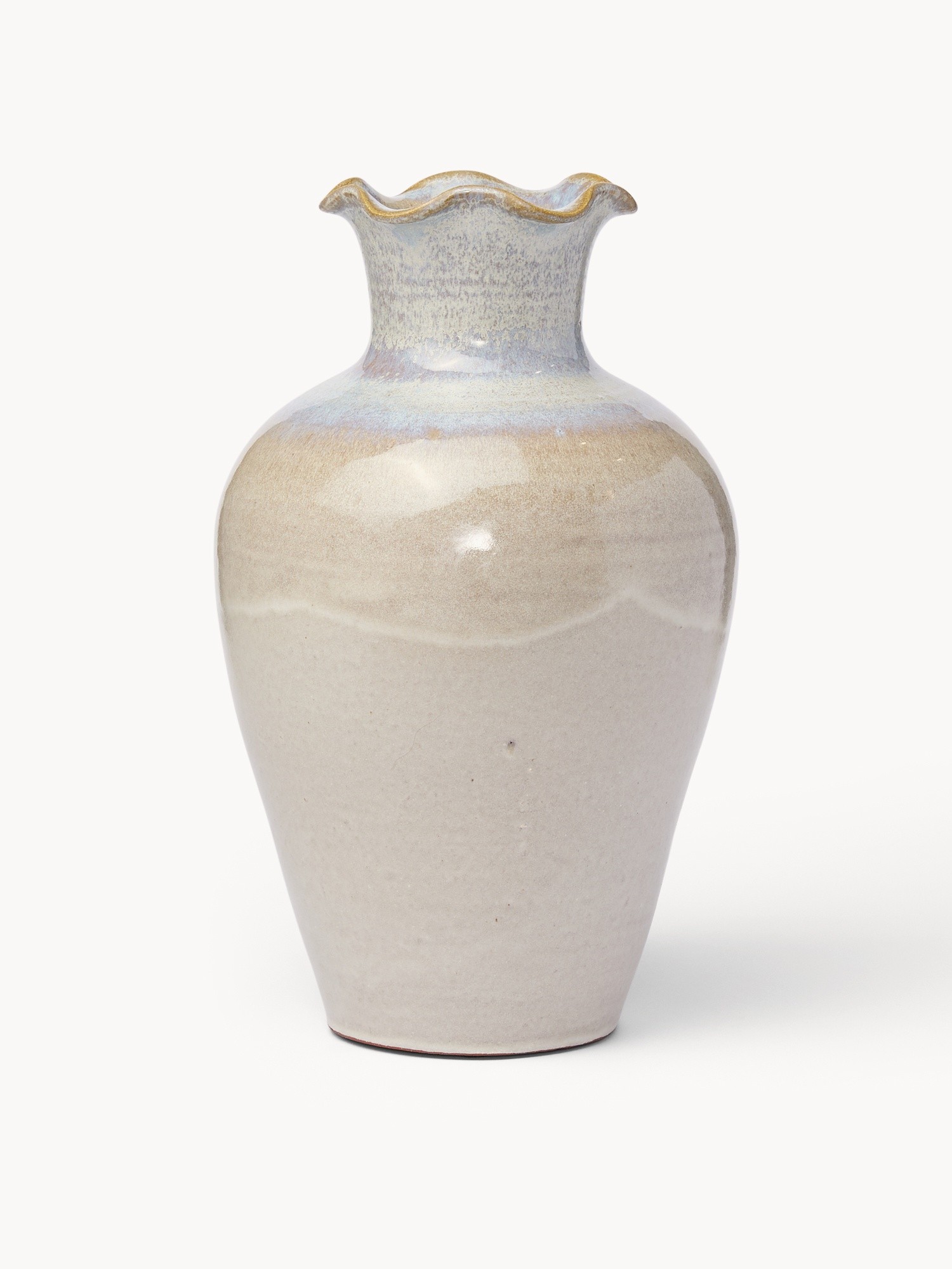 Vaso in ceramica portoghese prodotta artigianalmente, Blu melange, large image number 0