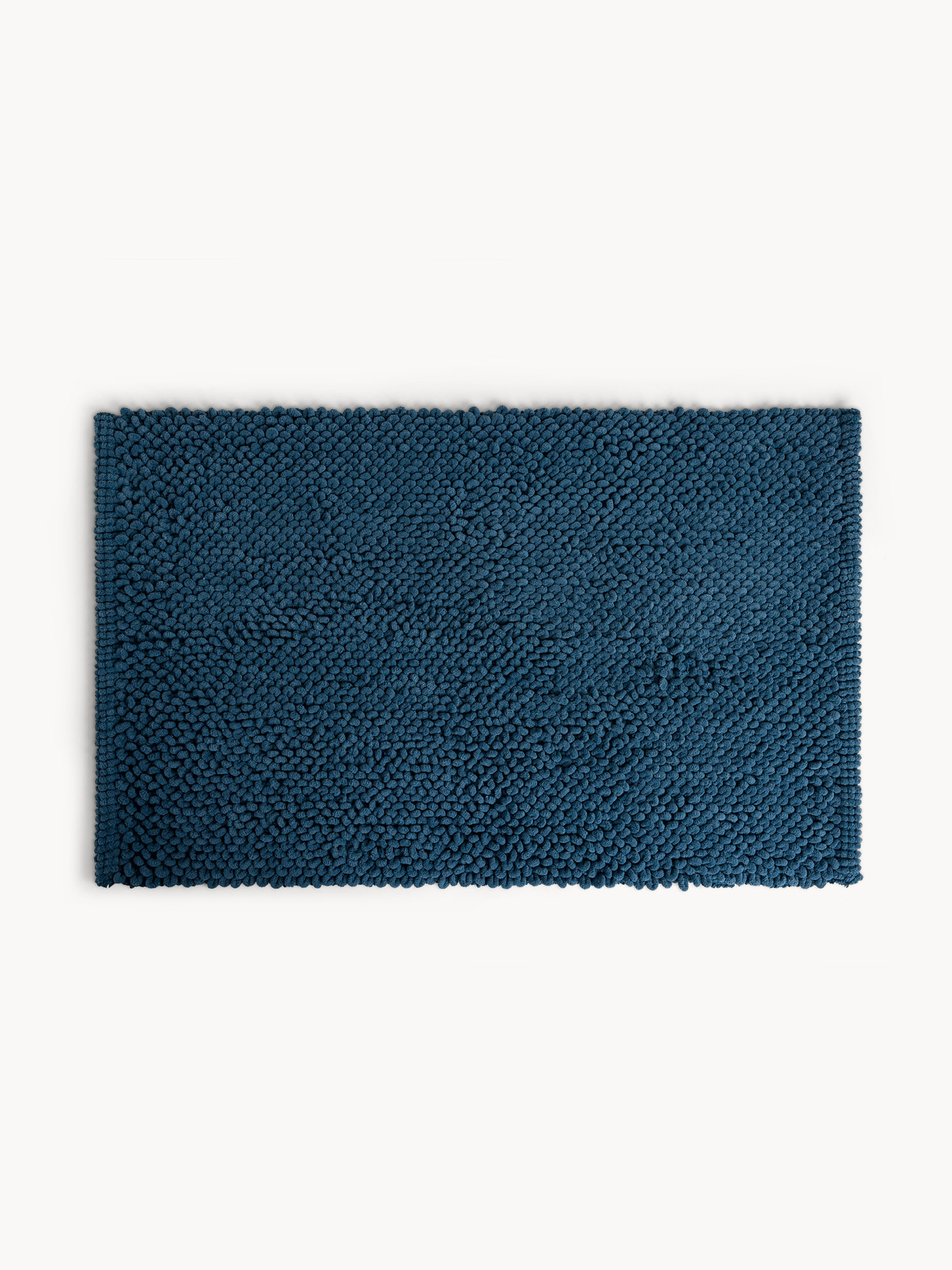 Tappeto bagno shaggy in ciniglia, Blu, large image number 0