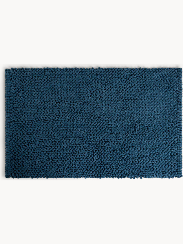 Shaggy chenille bath mat