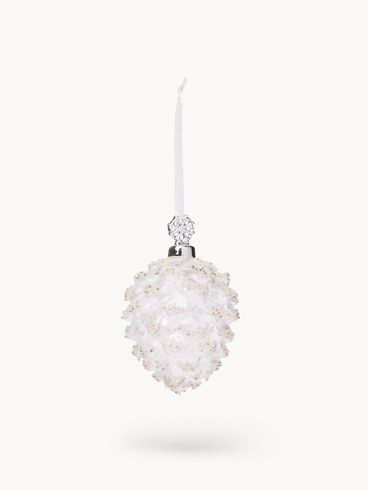 Glass tree decoration, Bianco/Trasparente, large image number 0