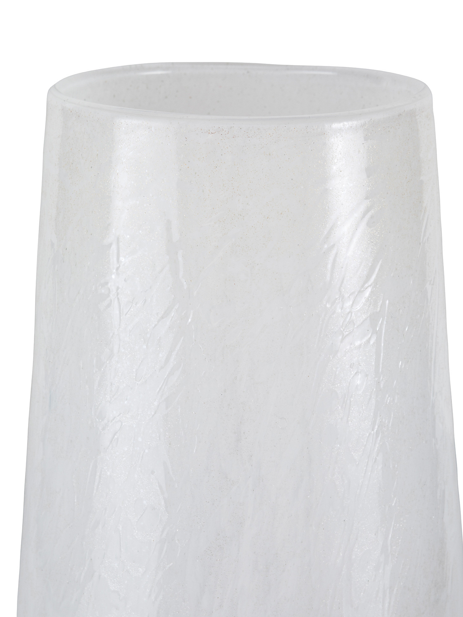 Colored paste glass vase, White, large image number 1