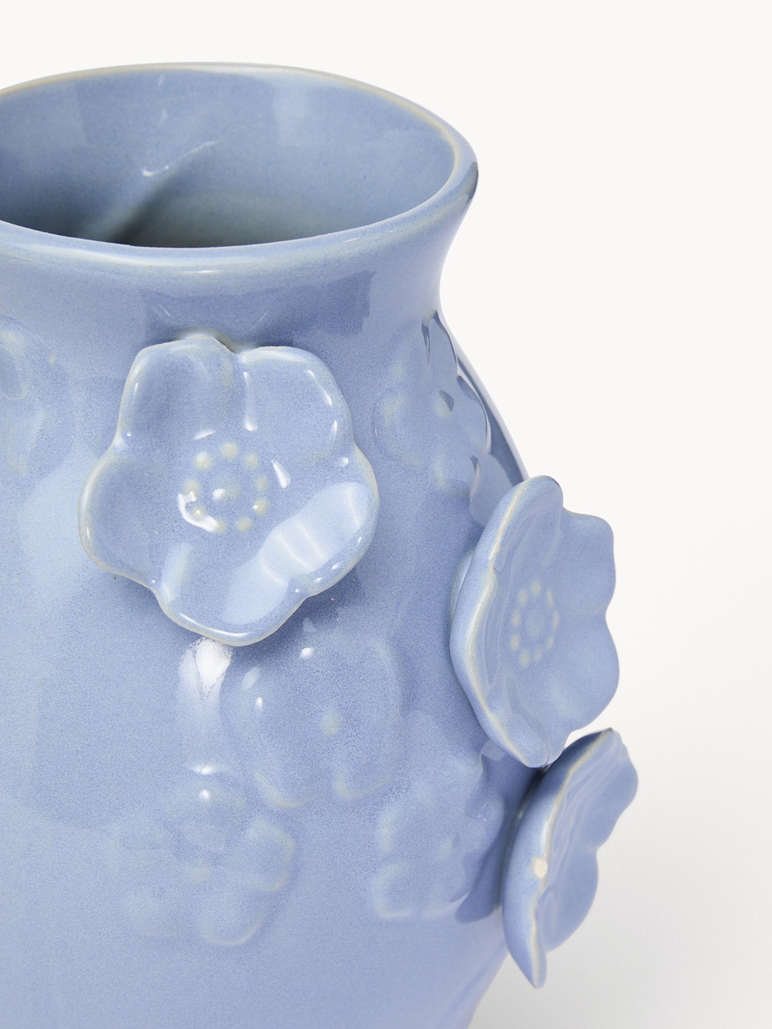 Vaso in ceramica artigianale vietnamita, Blu, large image number 1