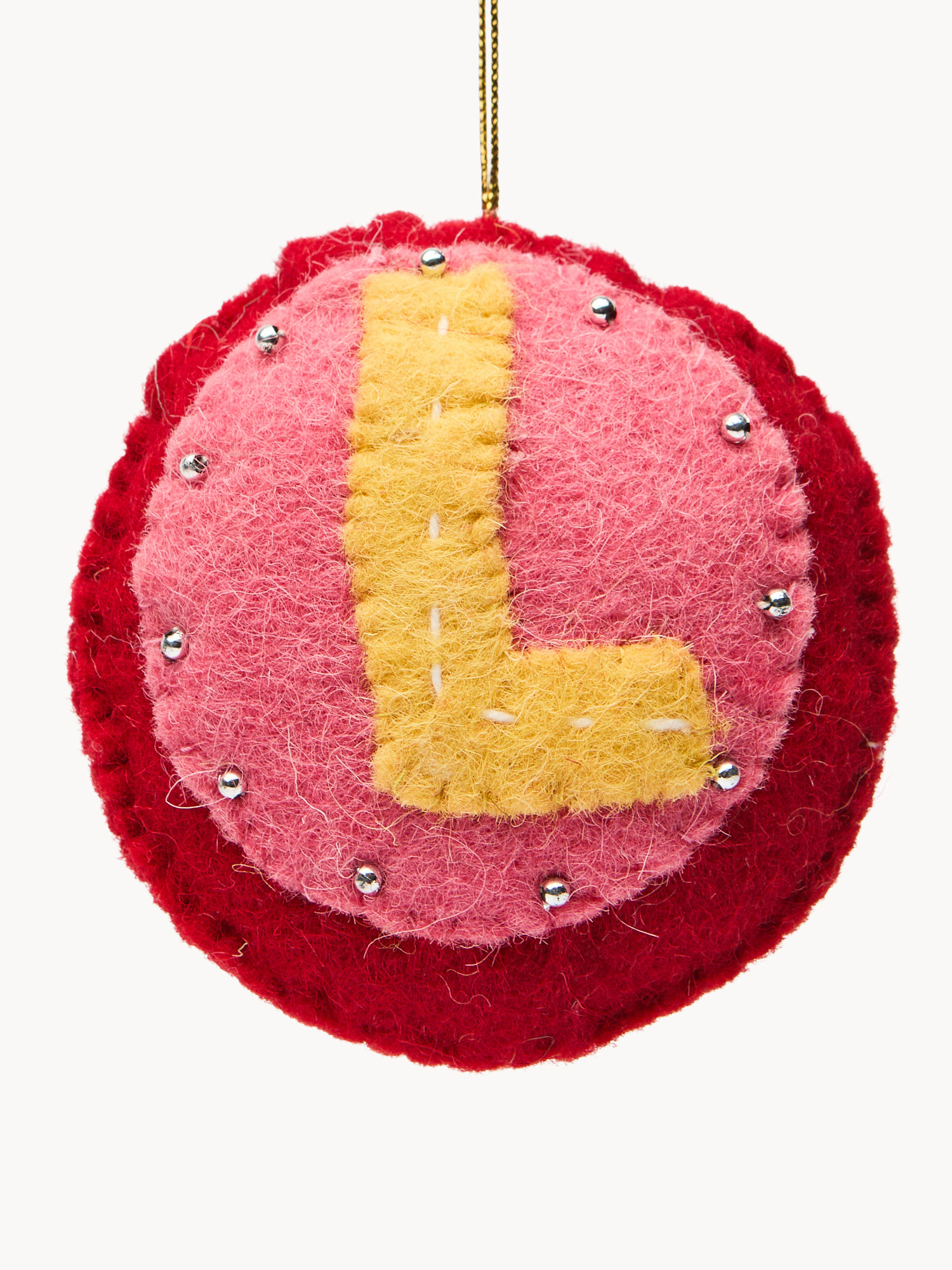 Pallina in feltro lettera L, Multicolor, large image number 1