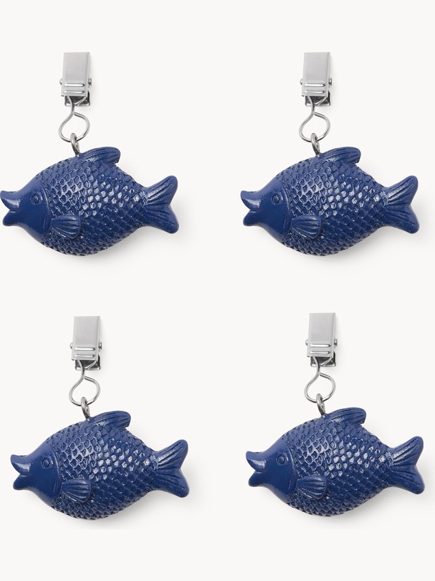 Set of 4 Fish-Shaped Tablecloth Clips - Introductory Price