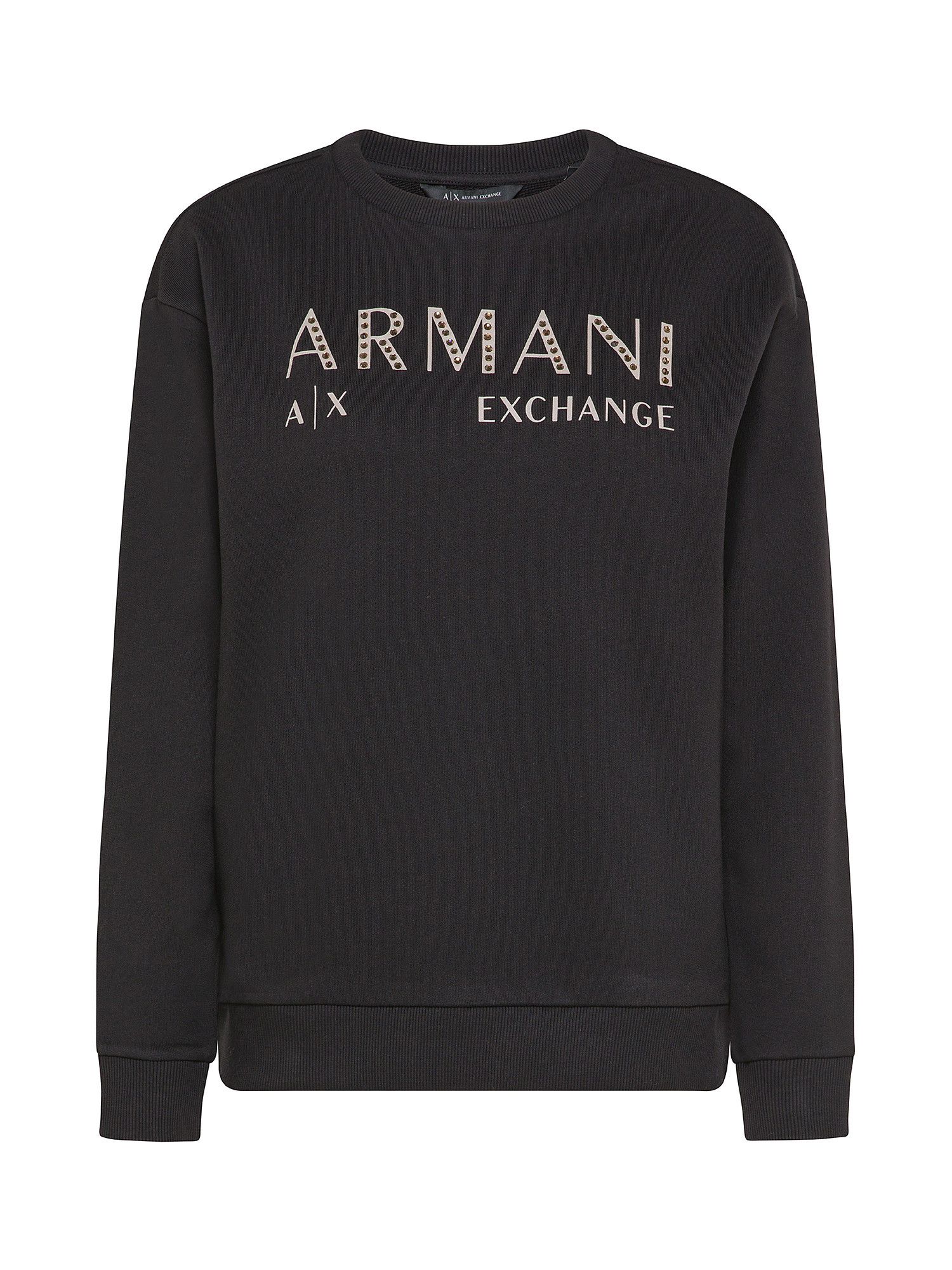 Armani Exchange - Sweatshirt with logo, Black, large image number 0