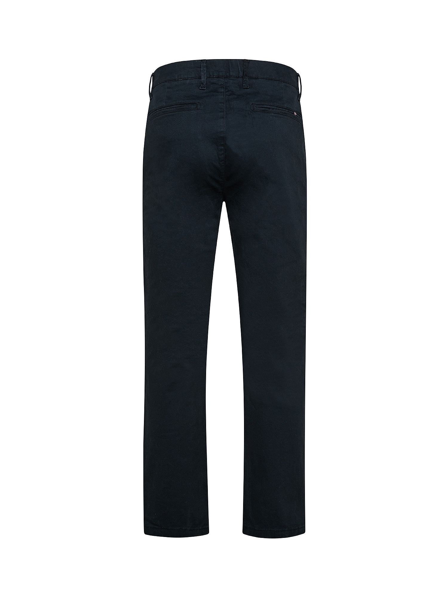 Pantalone chinos in cotone stretch, Blu scuro, large image number 1