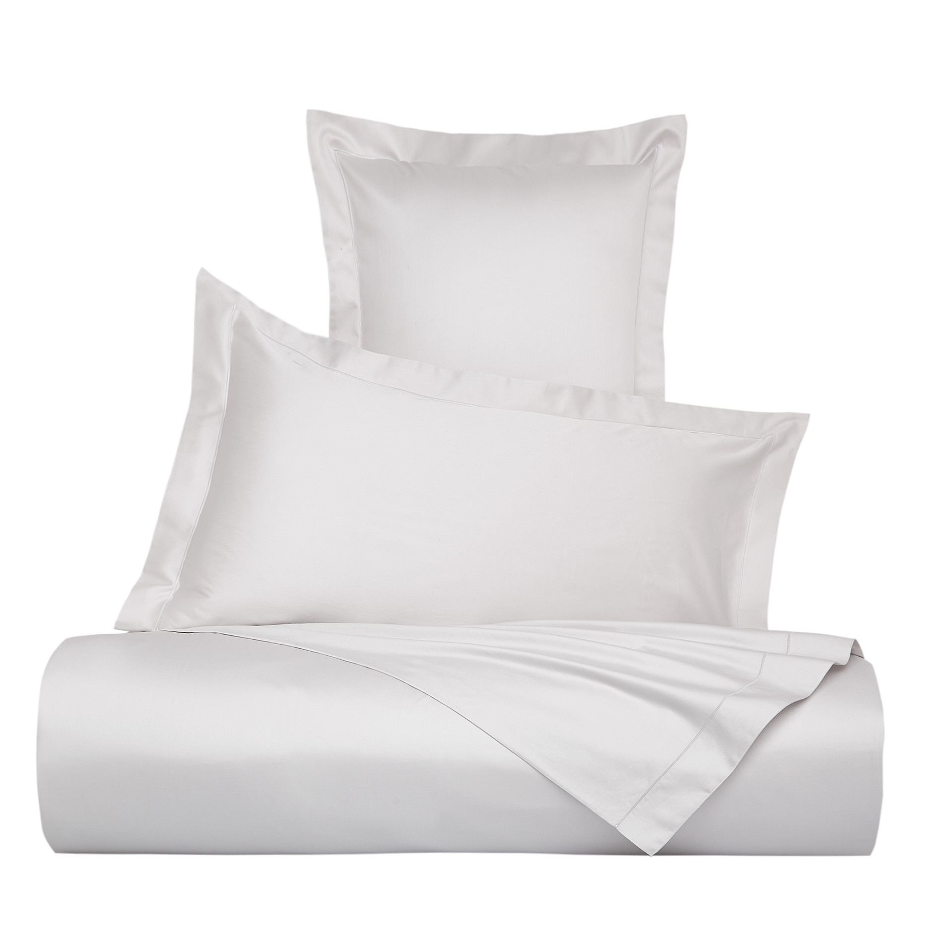 Pillowcase in TC400 satin cotton, Pearl Grey, large image number 2