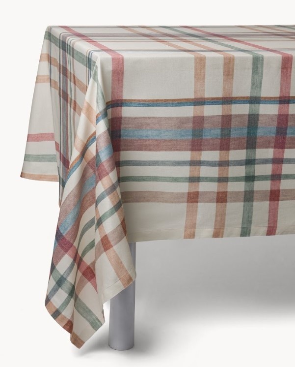 Tovaglia in panama di cotone con stampa check - Prezzo di lancio, Multicolor, large image number 0