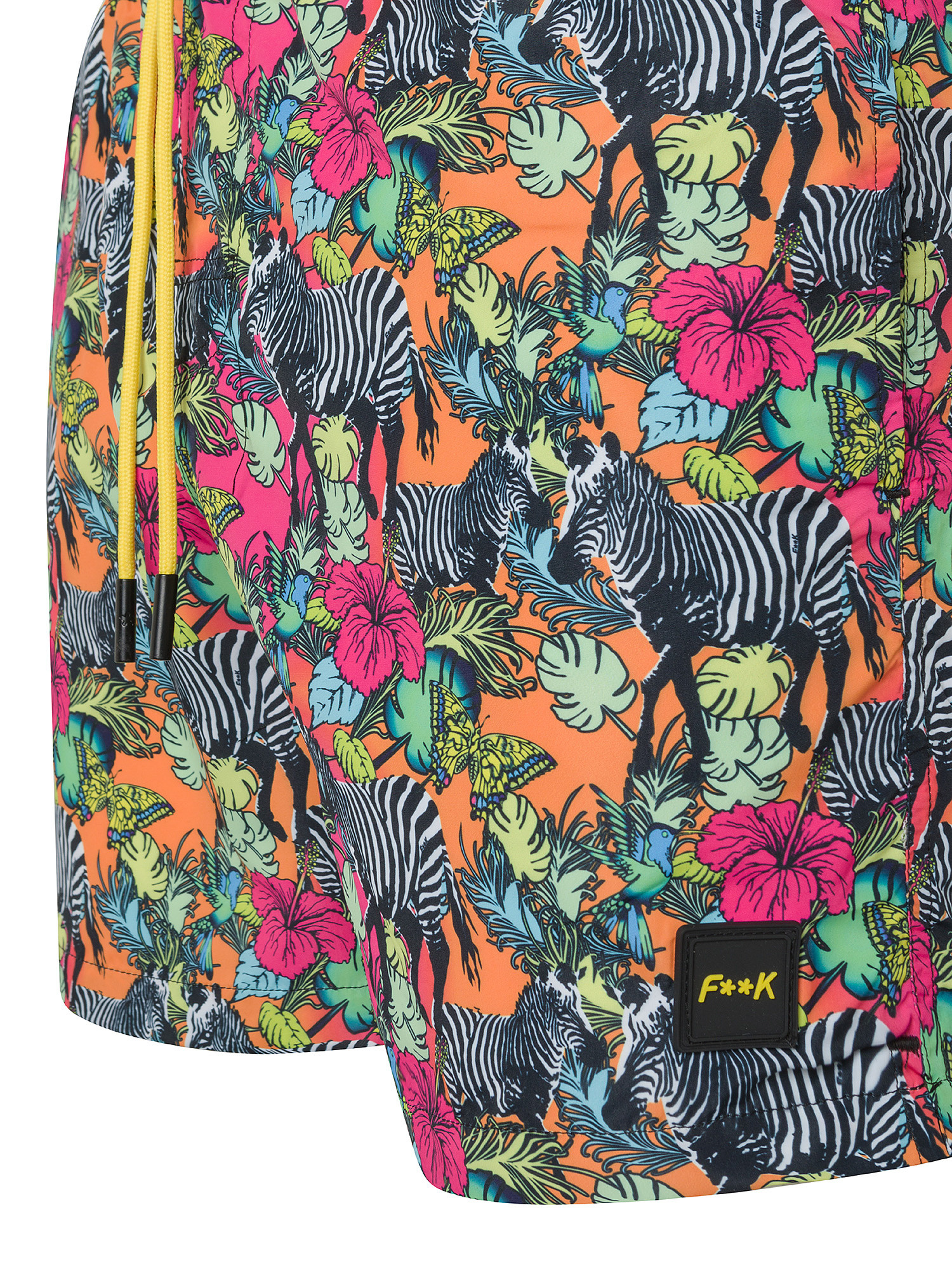F**K - Patterned swim shorts, Multicolor, large image number 2
