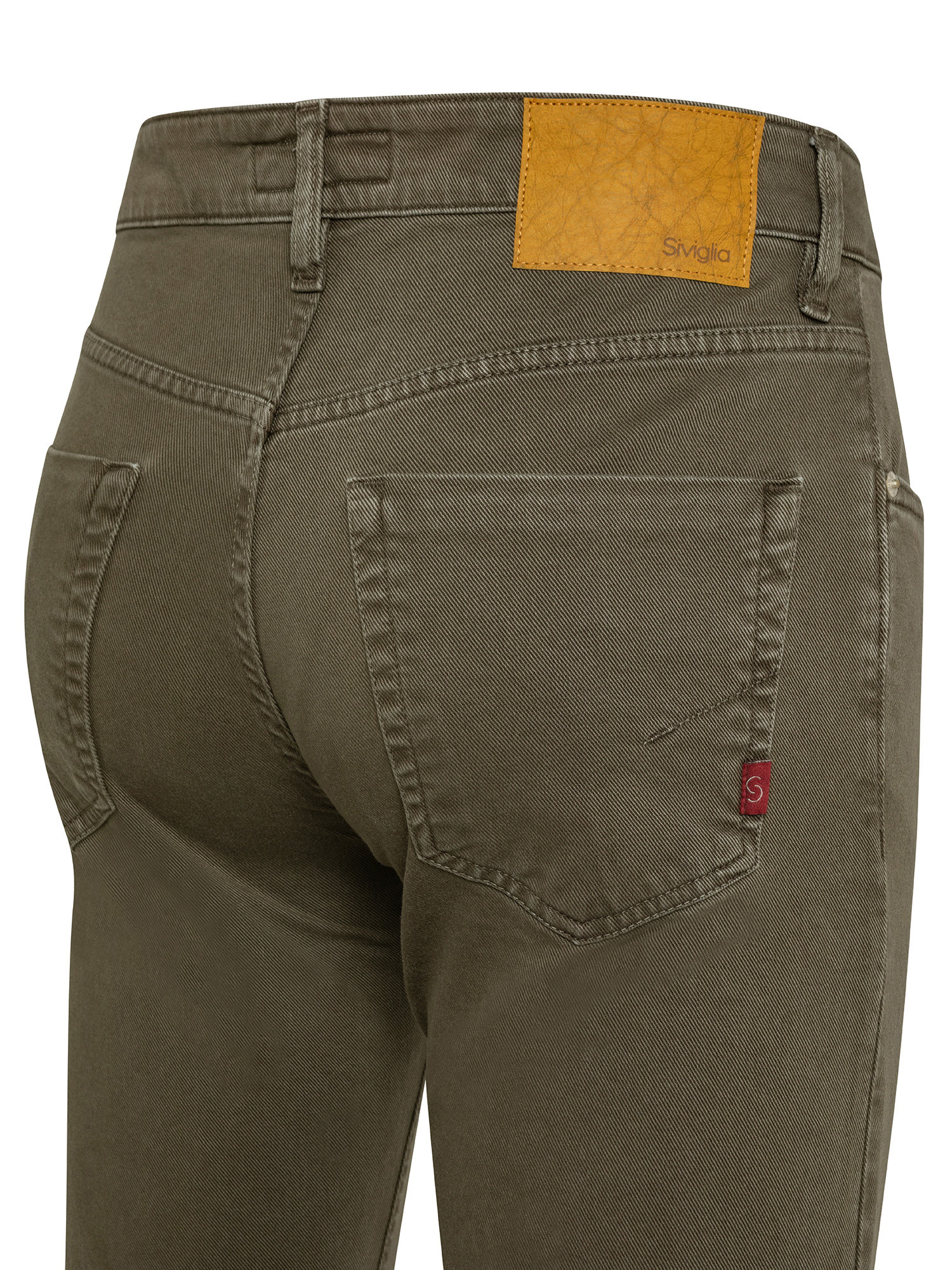5 pocket denim trousers, Brown, large image number 2