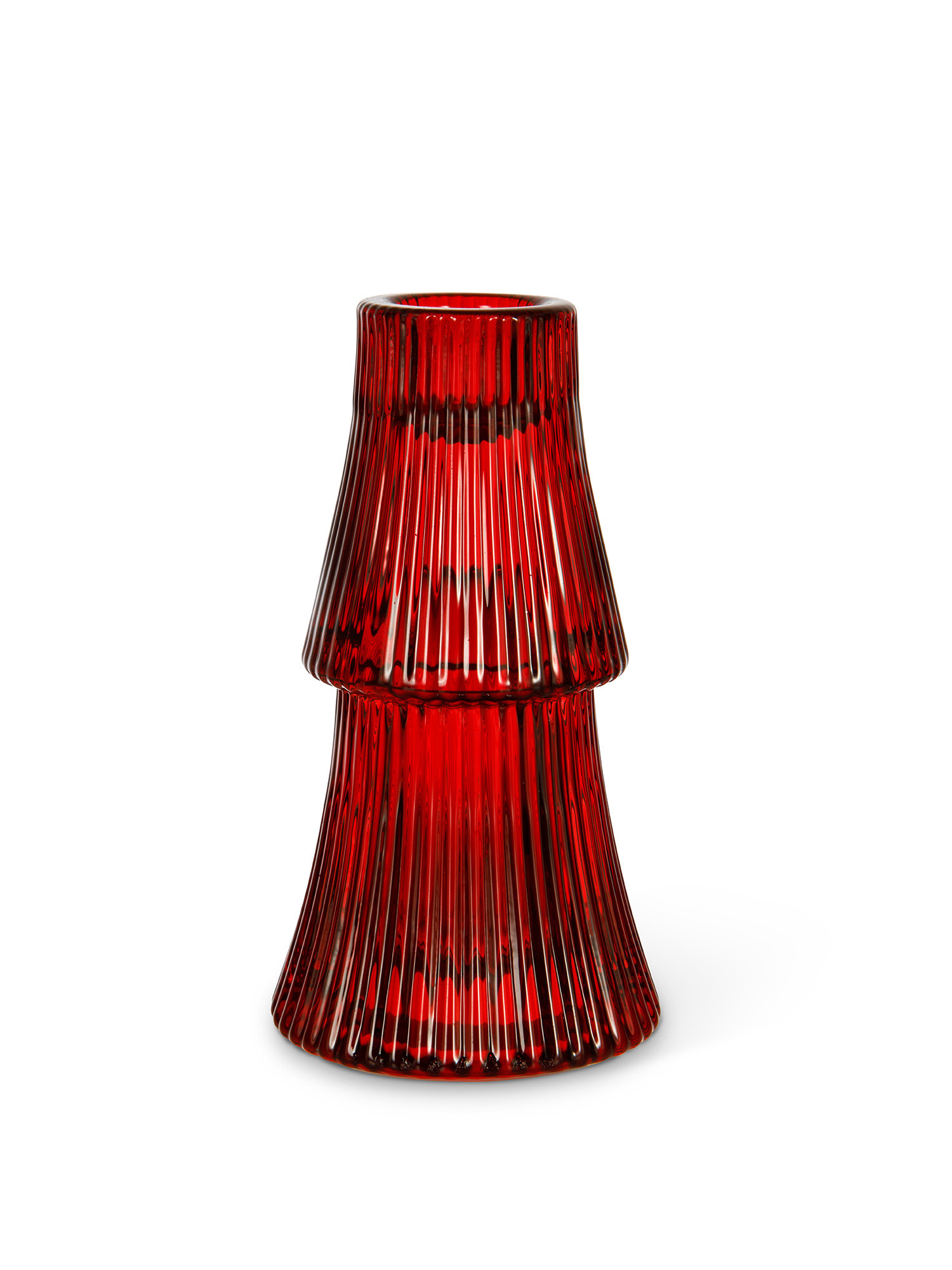 Glass candle holder, Strawberry Red, large image number 1