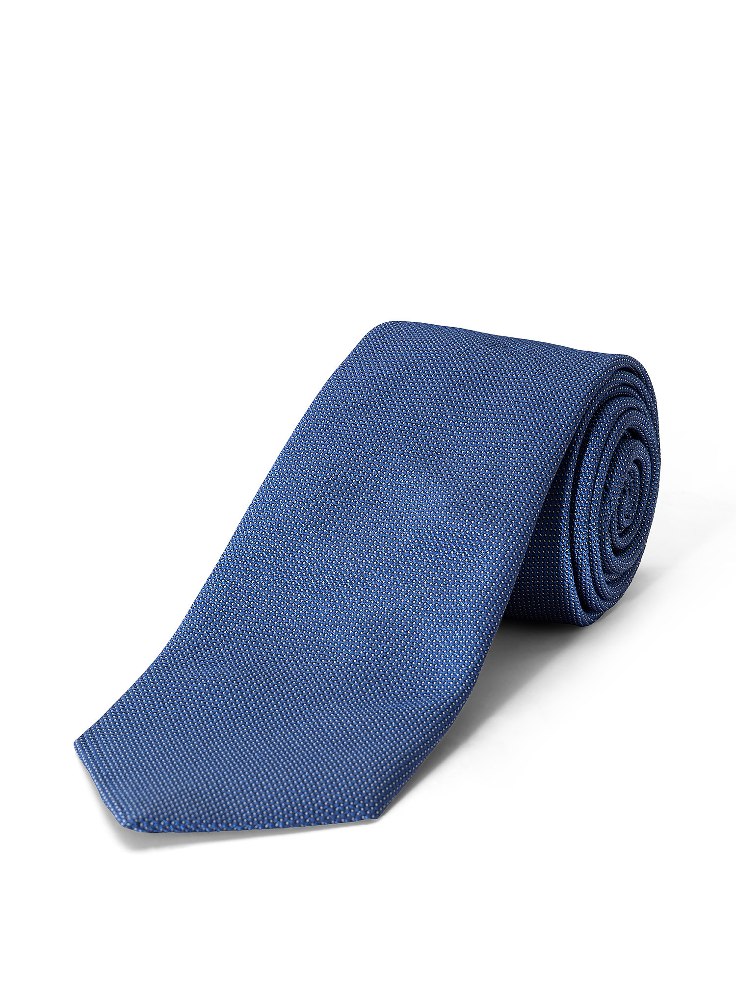 Cravatta in pura seta tinta unita, Blu bluette, large image number 1
